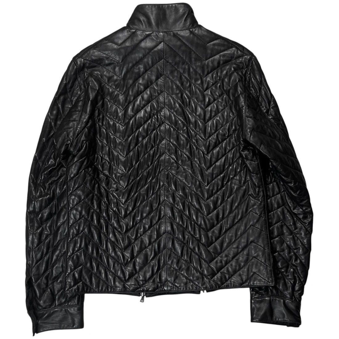 Jil Sander Jil Sander by Raf Simons Quilted Zip Leather Jacket - AW07 Size US L / EU 52-54 / 3 - 3 Thumbnail