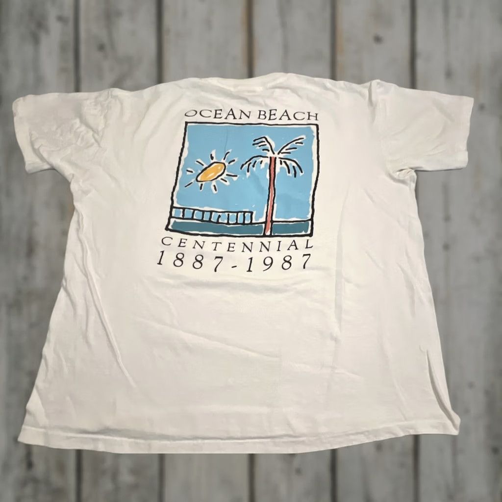 Vintage VINTAGE Ocean Beach Centennial Shirt XL Single Stitch Graphic 1987 Men’s Size US XL / EU 56 / 4 - 1 Thumbnail