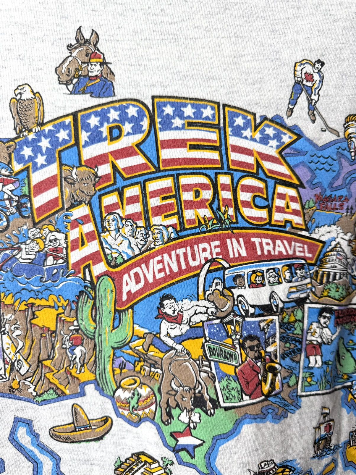 Vintage 1990’s Rare! Vintage Trek America Adventure Oneita T Shirt Size US L / EU 52-54 / 3 - 8 Thumbnail