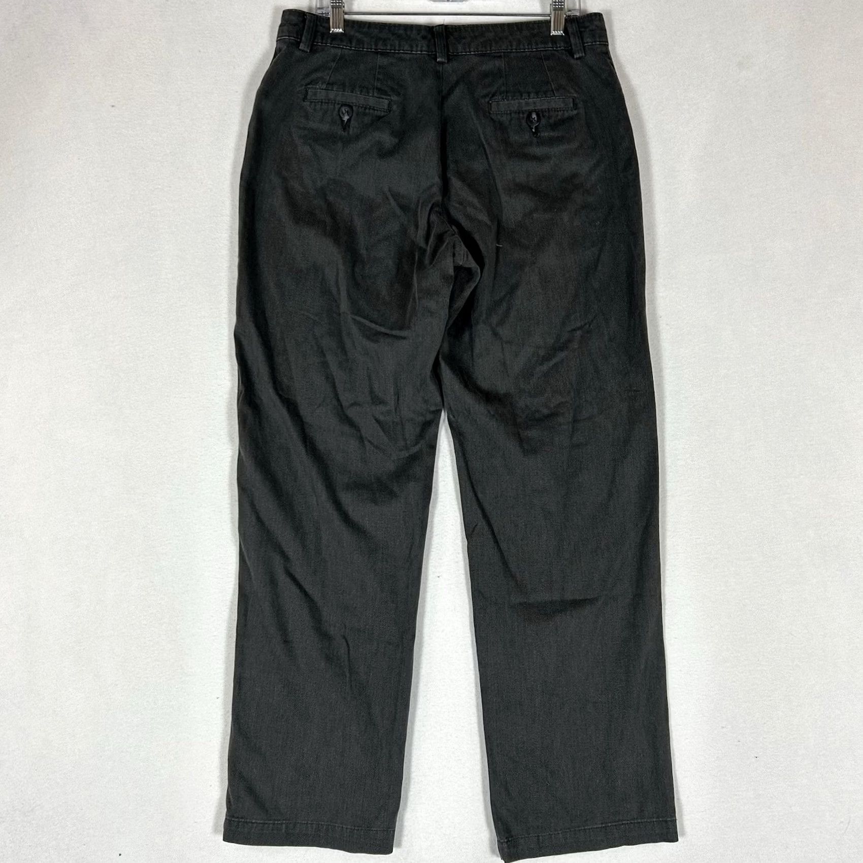 Lee Lee Relaxed Fit Straight Leg Chino Pants Womens 14 Long Gray Casual Work Office Size 36" / US 14 / IT 50 - 6 Thumbnail