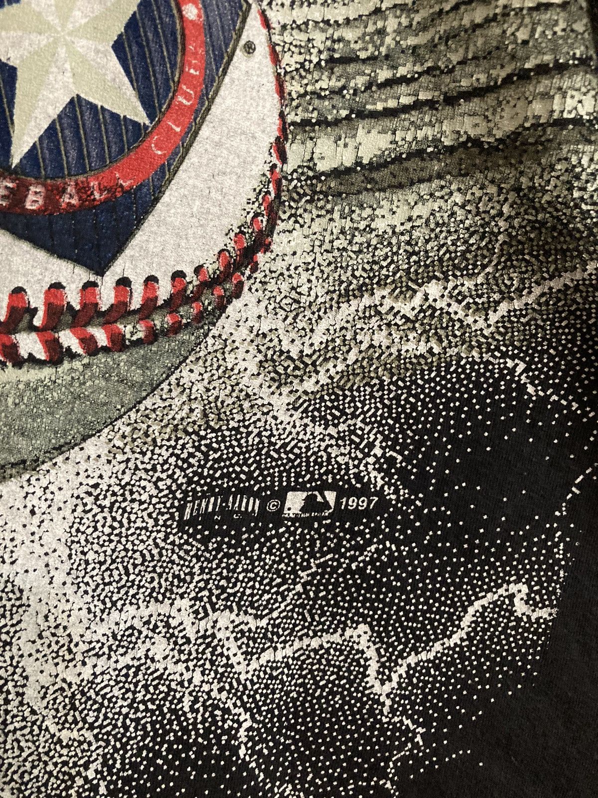 MLB × Vintage Vintage 90s MLB Texas Rangers AOP Graphic Lightning T- Shirt Size US XL / EU 56 / 4 - 6 Thumbnail