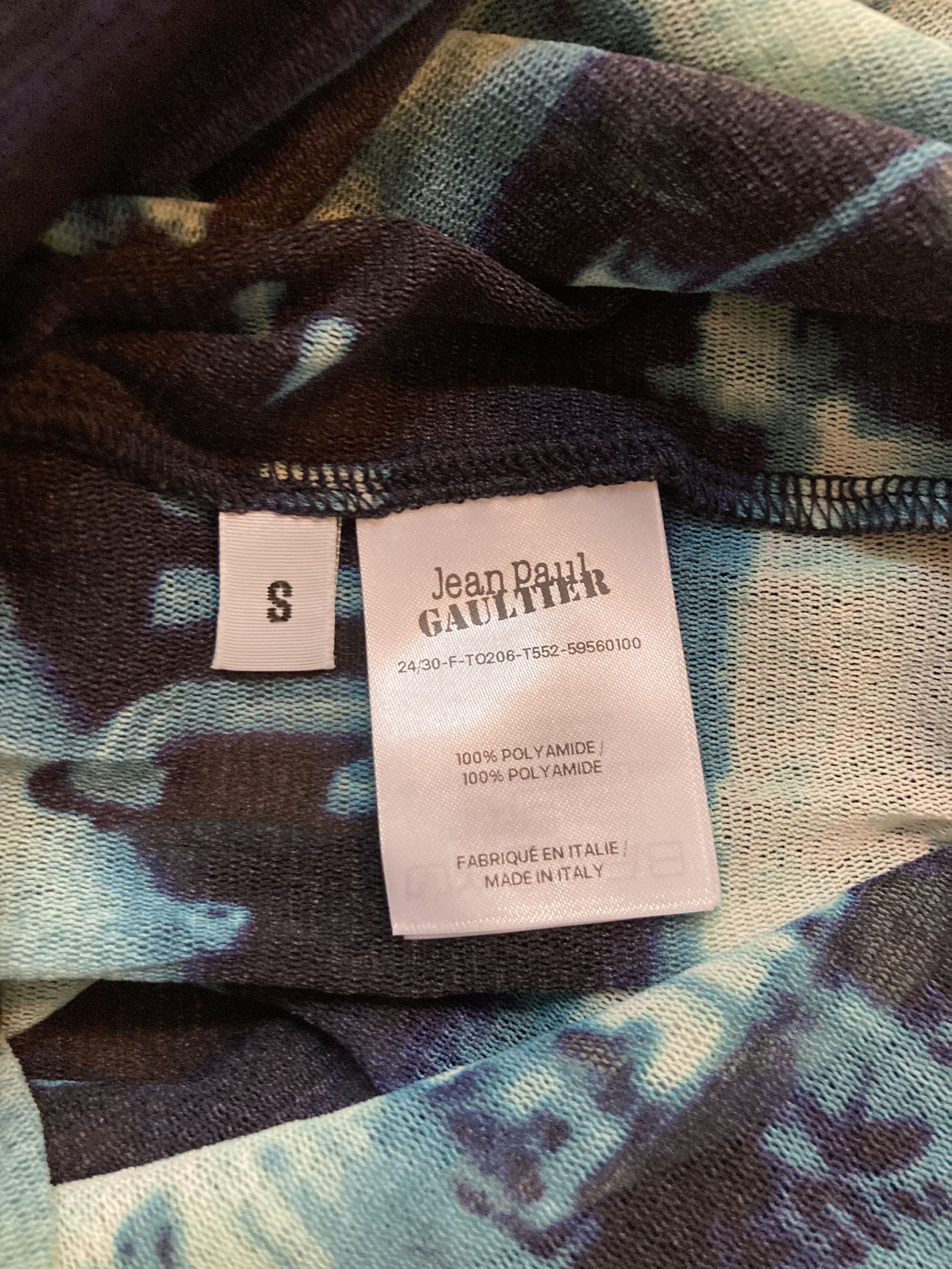 Jean Paul Gaultier BLUE PIGALLE high-neck top Size S / US 4 / IT 40 - 4 Thumbnail