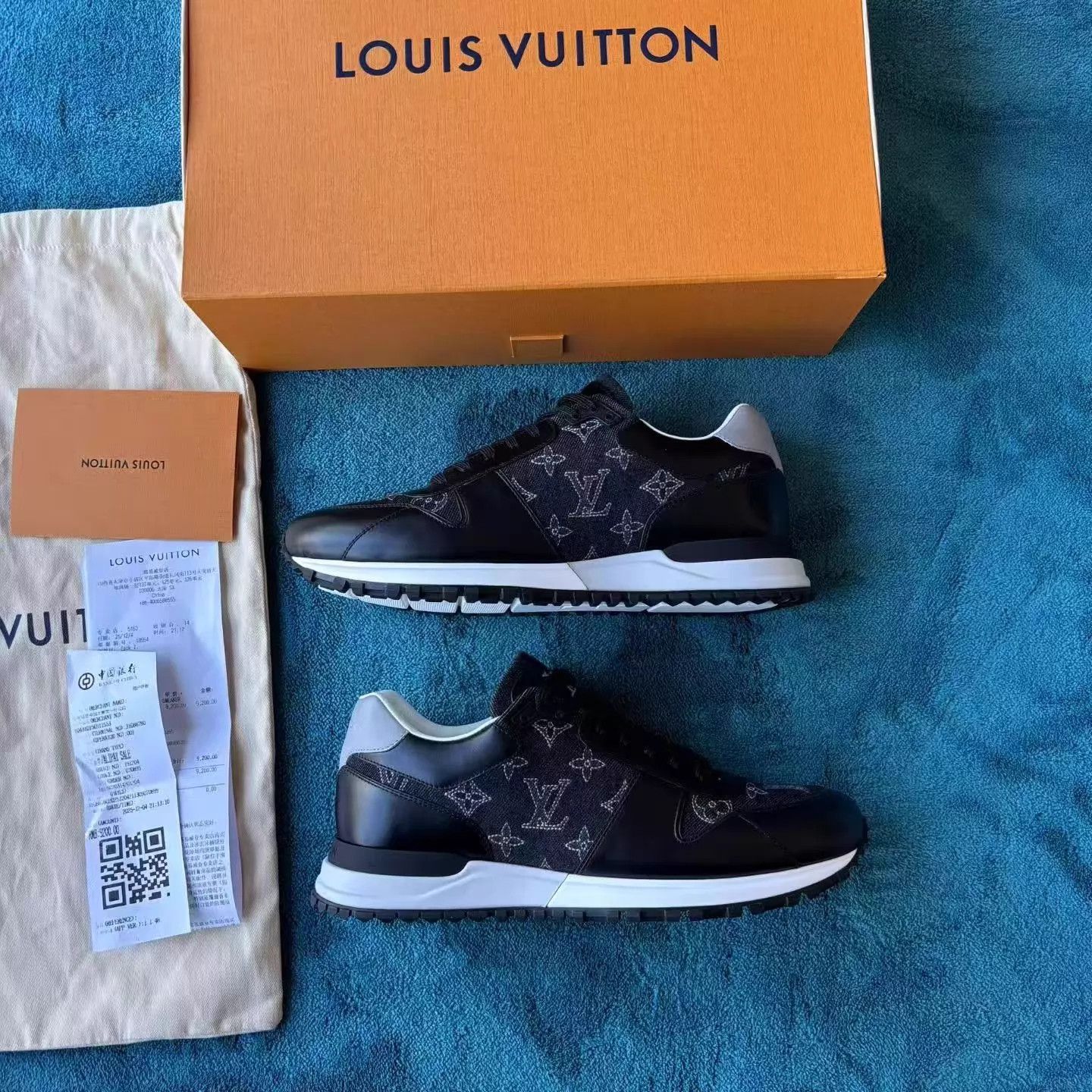 Louis Vuitton Lv Run Away Embroidered Denim & Leather Black 41 Size US 8 / EU 41 - 2 Thumbnail