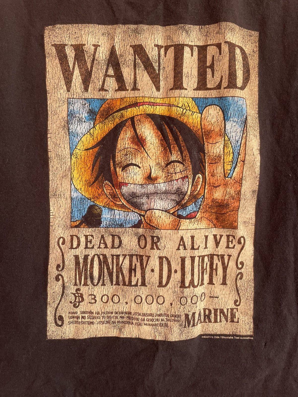 Anime × Japanese Brand × Vintage Vintage One Piece Wanted Monkey De Luffy Anime T Shirt Y2K Size US L / EU 52-54 / 3 - 3 Thumbnail