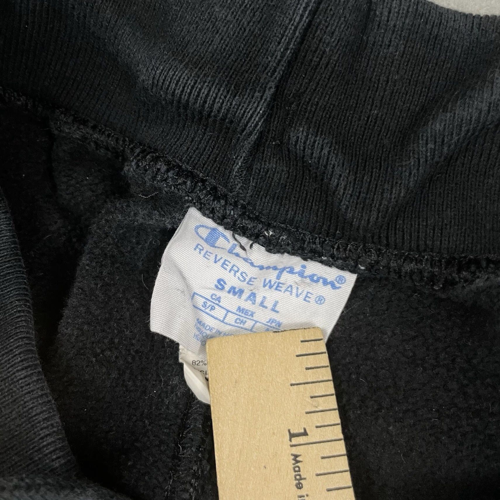 Champion Champion Sweatpants Adult Small Black Casual Distressed Tapered S Regular Men Pull On Size US 29 - 5 Thumbnail