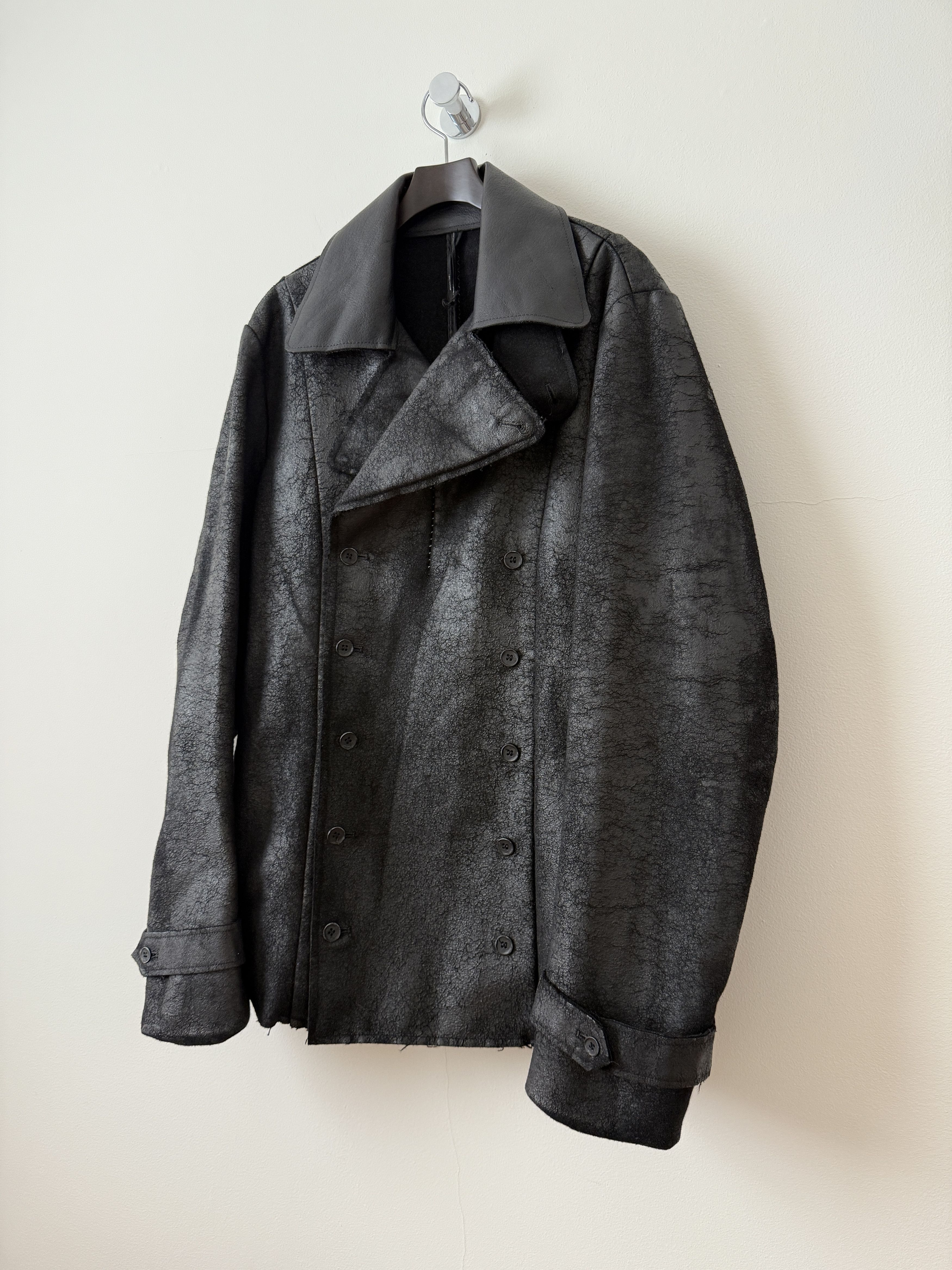Masnada Heavy Wool Distressed Buttoned Overcoat Size US L / EU 52-54 / 3 - 3 Thumbnail