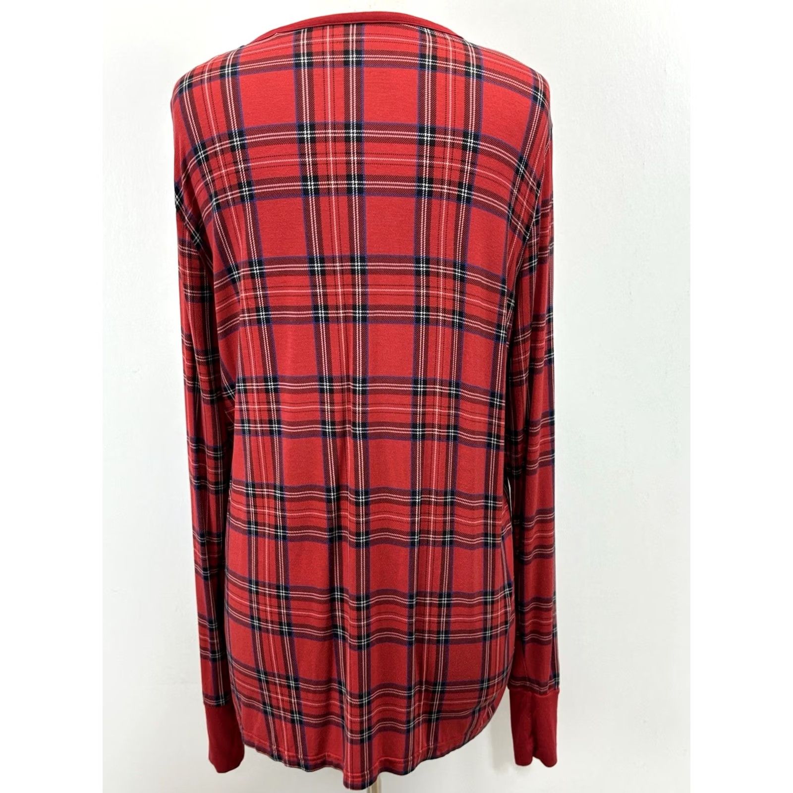 Vintage Little Sleepies Pajama Set Red Plaid Bamboo 2 Pc Women L Long Sleeve Christmas Holiday Comfort Mens? Womens Size ONE SIZE - 4 Thumbnail