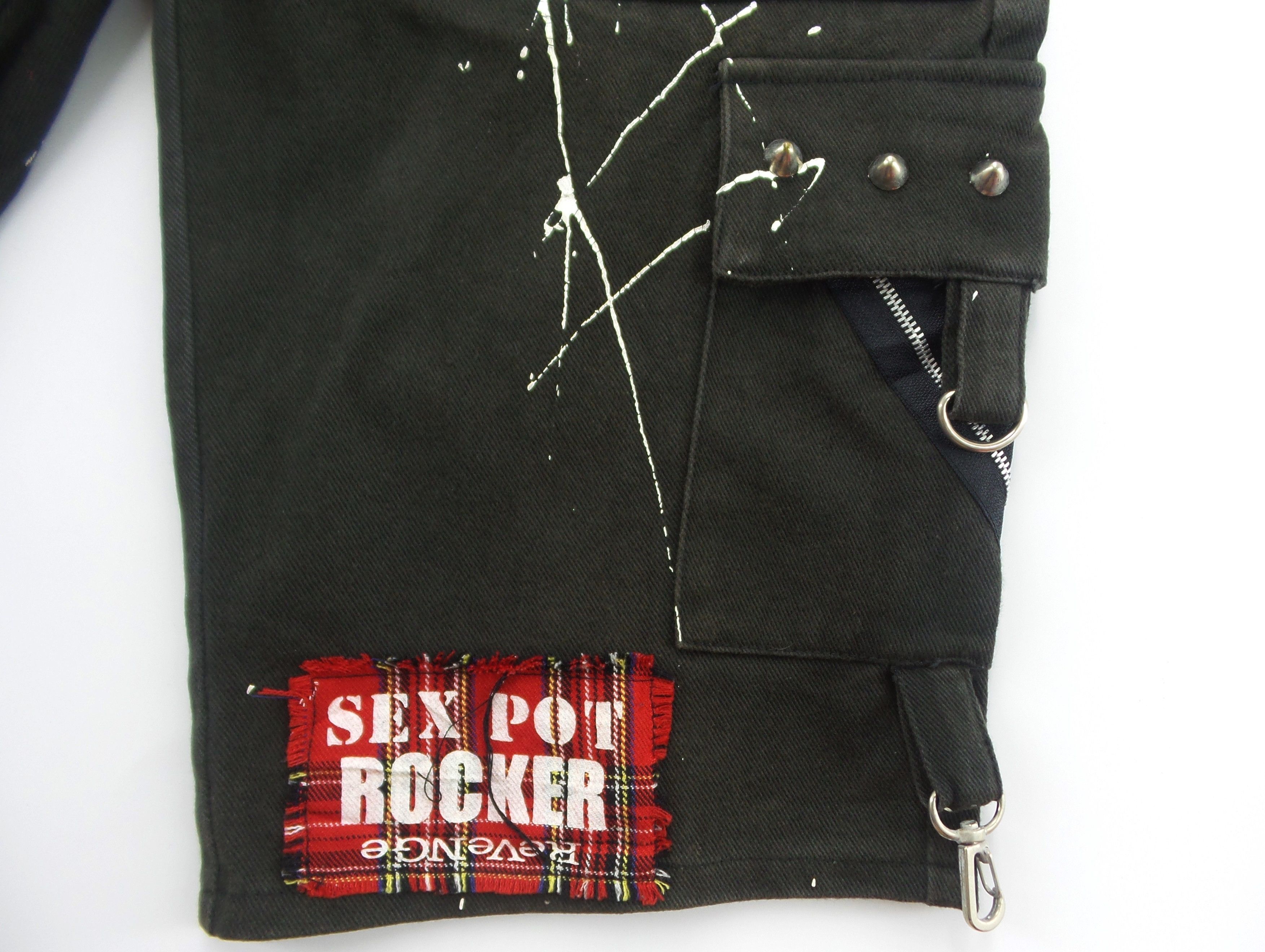 Japanese Brand × Seditionaries Sex Pot Revenge Paint Splatter Studded Shorts W28xL24 Size US 28 / EU 44 - 8 Thumbnail
