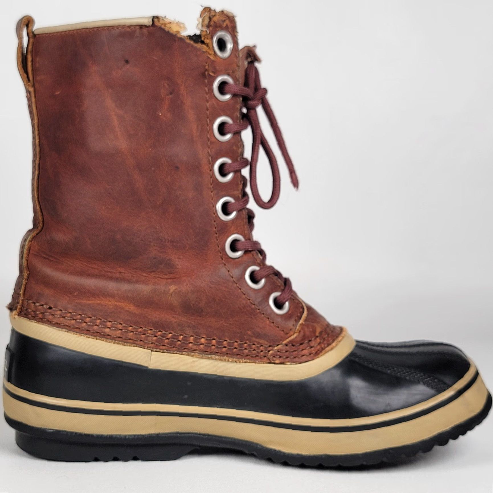 SOREL Sorel Snow Boots Women Brown Leather Size 8 M Adult Women's Boots Winter Fur Trim Lace Up Round Toe Casual Travel Activewear Size US 6 / IT 36 - 5 Thumbnail