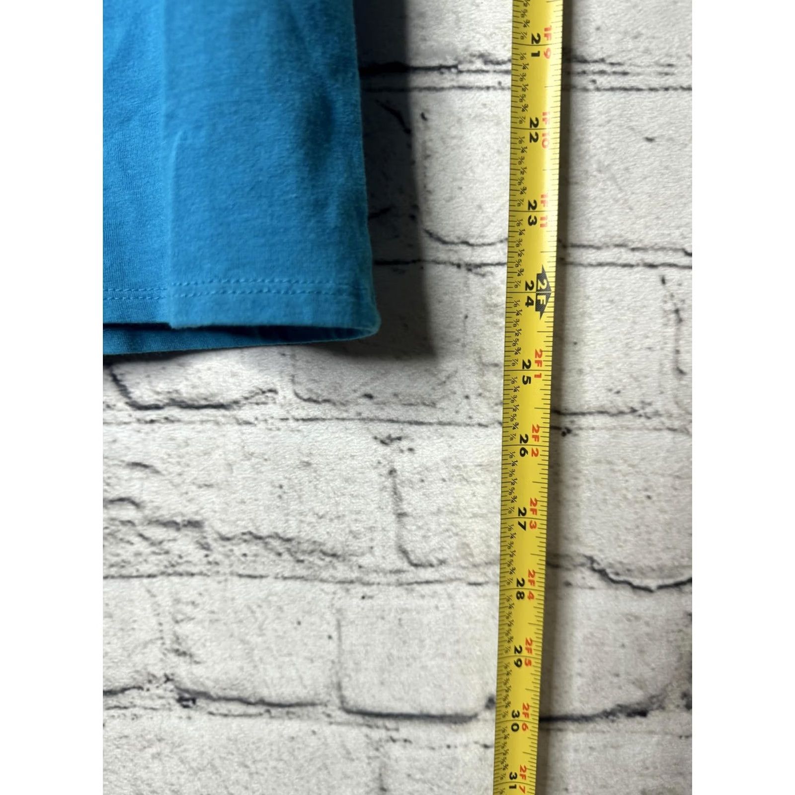 Vintage VINTAGE Grace Elements Top Shirt Womens Teal Lagoon Cowl Neck Ruffle Front Short Sleeve Medium Size M / US 6-8 / IT 42-44 - 4 Thumbnail