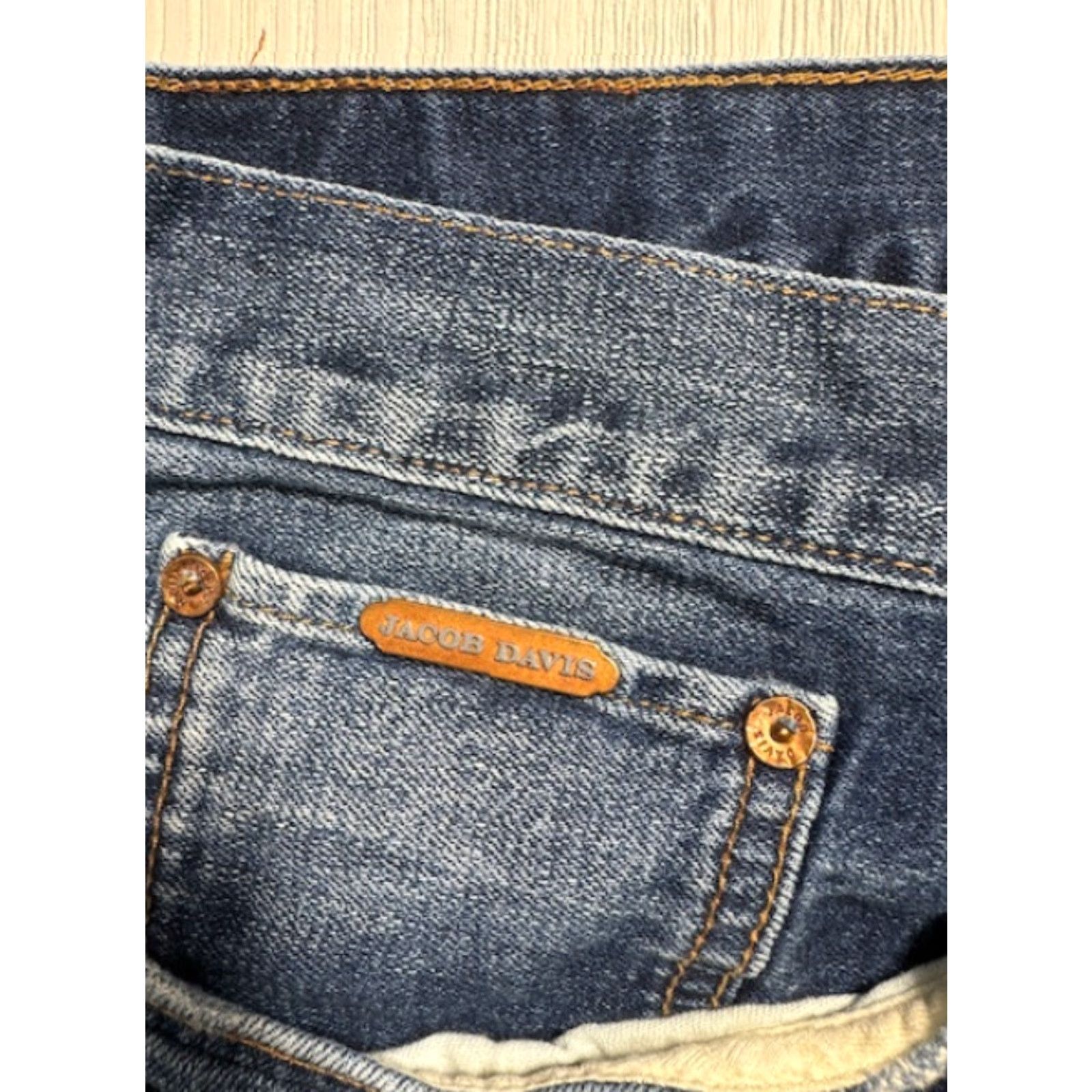 Vintage Davis Jacob Davis Denim Jeans Jeans 40x34 Medium Blue Regular Straight 5-Pocket Zip Mens Big & Tall Size US 40 / EU 56 - 4 Thumbnail