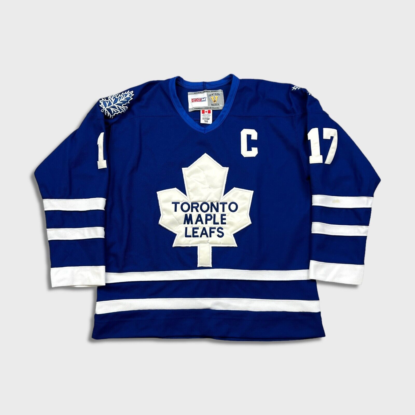 Ccm × NHL × Vintage VTG 90s CCM Wendel Clark Toronto Maple Leafs Hockey Jersey Size US M / EU 48-50 / 2 - 6 Thumbnail