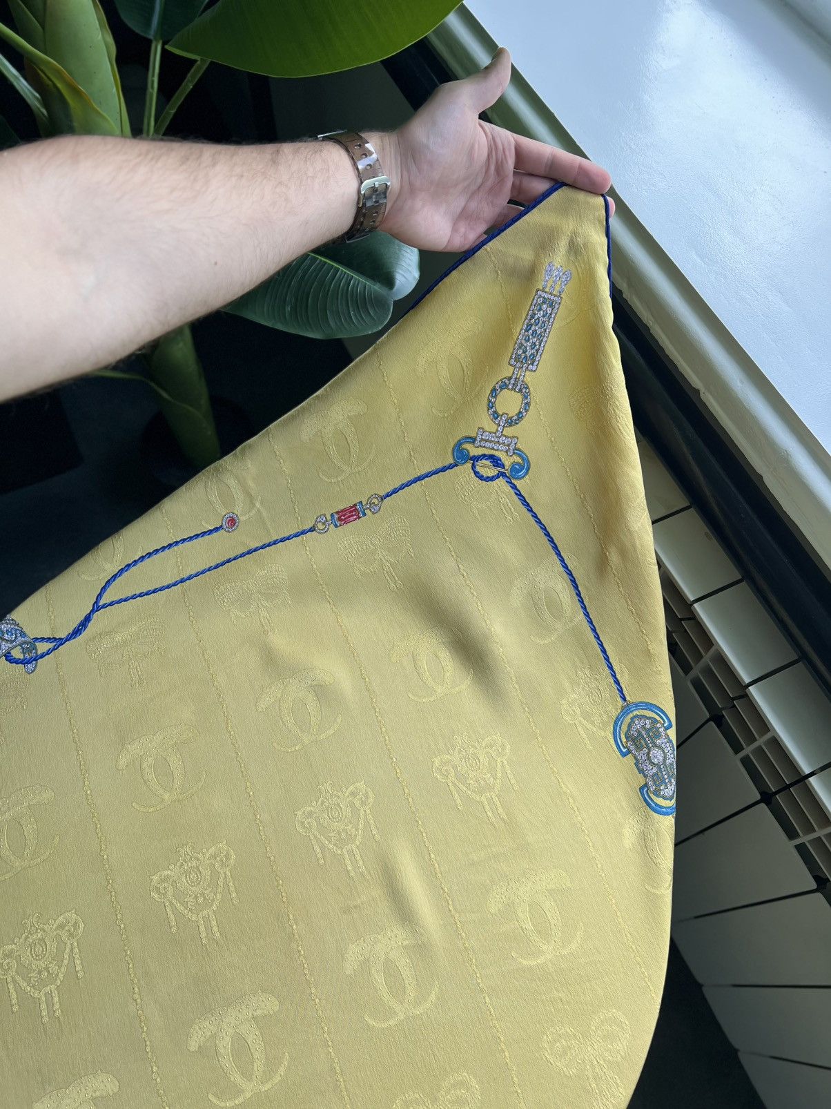 Cartier Vintage Cartier Yellow Silk Scarf Jewelry Print Paris Size ONE SIZE - 19 Thumbnail