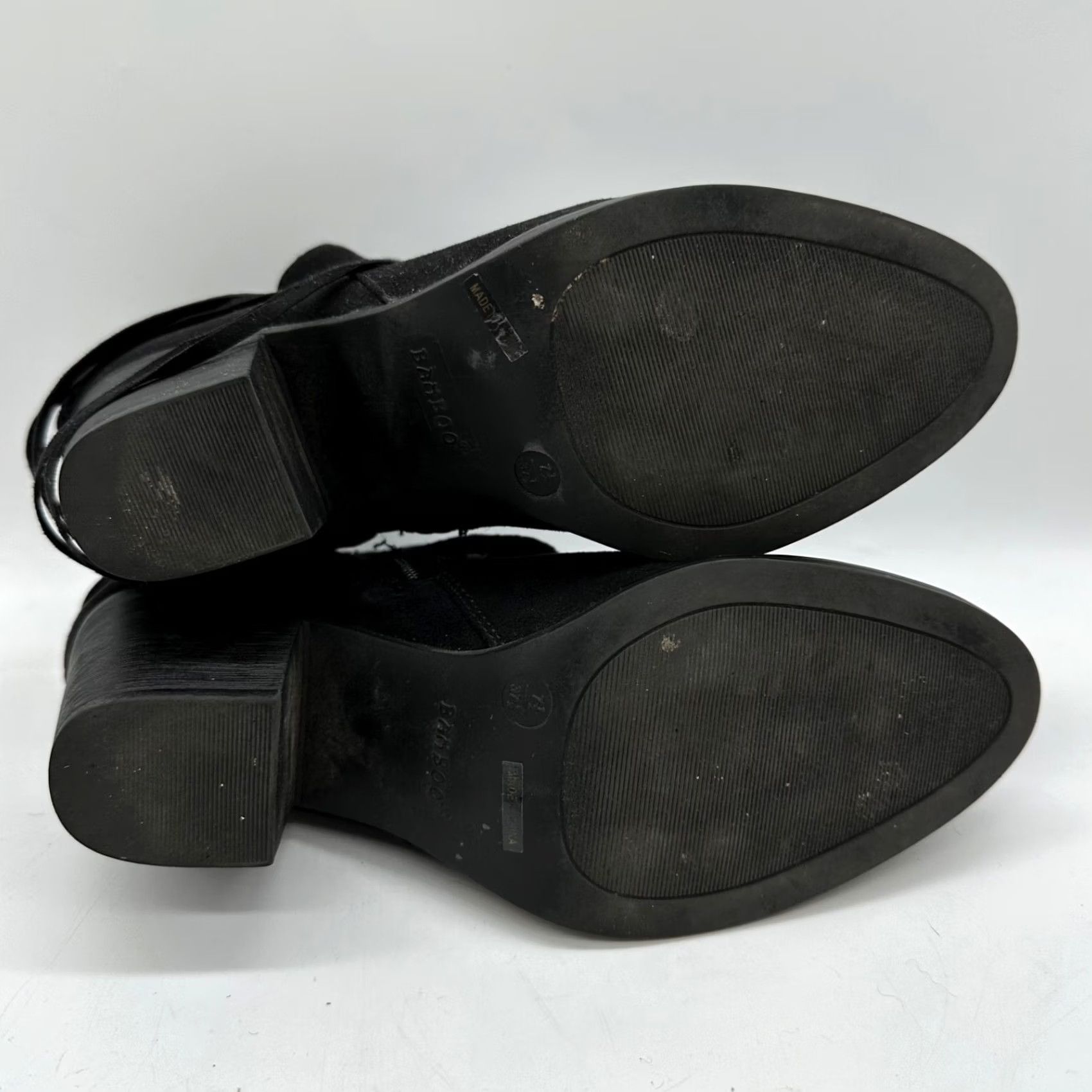Vintage Bamboo Womens Bootie Ankle Black Faux Suede Block Heel Zipper Size 7.5 Shoes Size US 8 / IT 38 - 7 Thumbnail