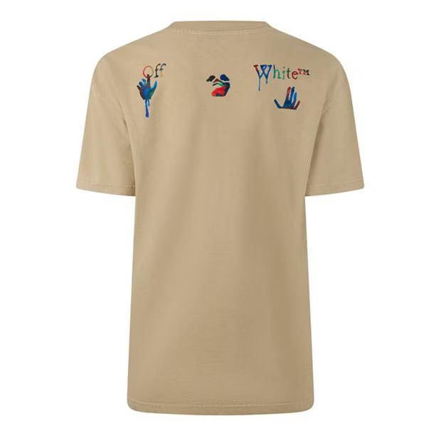 Off-White o1g2r1mq1224 Draining T-Shirts in Camel Size M / US 6-8 / IT 42-44 - 2 Thumbnail