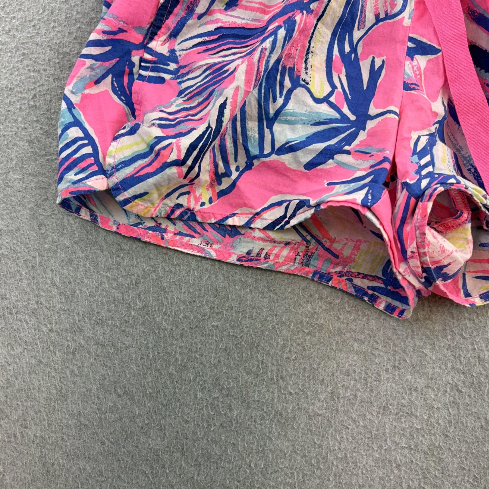 Lilly Pulitzer Lilly Pulitzer Shorts Womens XS Pink Blue Tropical Print Drawstring Beach Summer Size 26" / US 2 / IT 38 - 6 Thumbnail