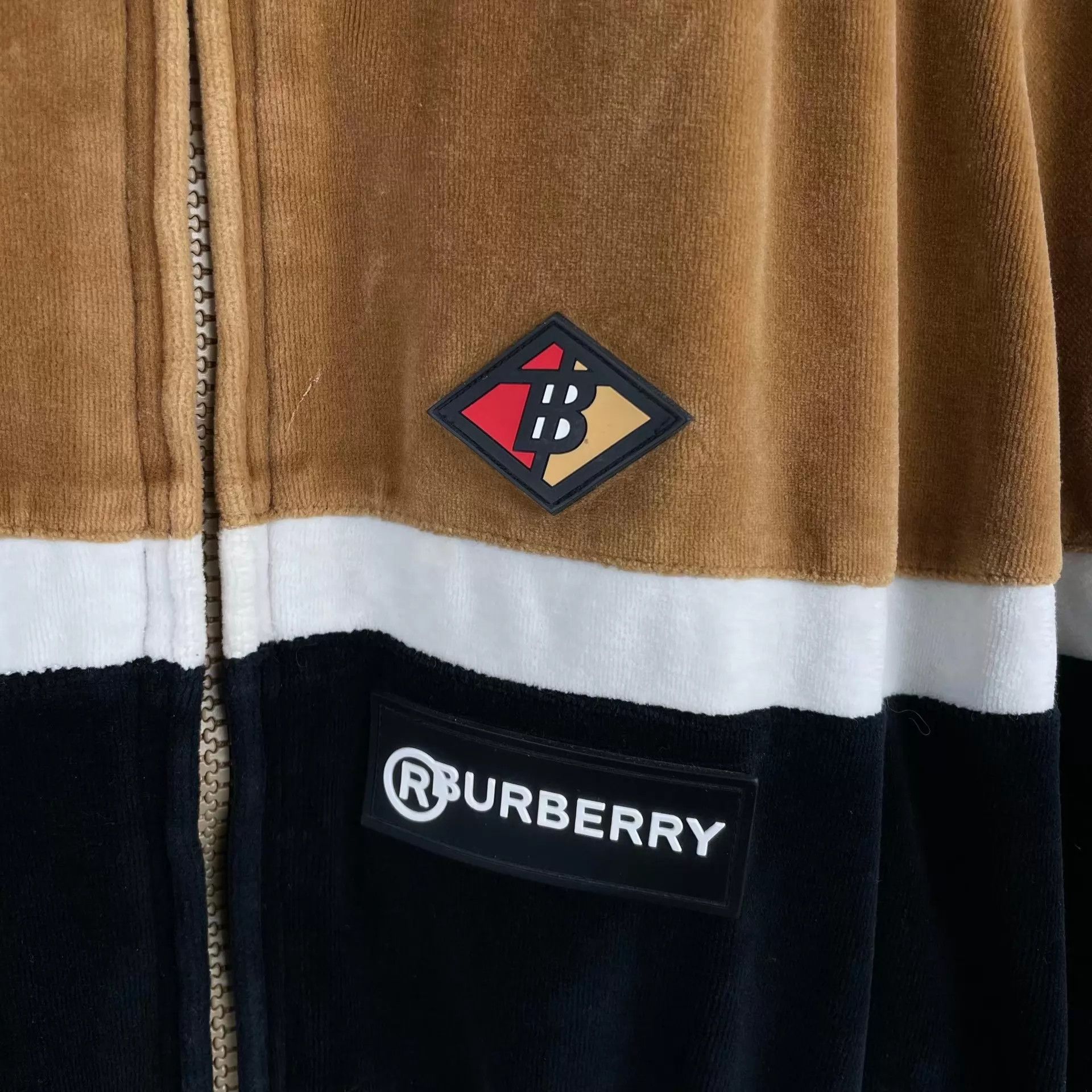 Burberry Burberry Velvet Panel Zip Jacket Size US M / EU 48-50 / 2 - 3 Thumbnail