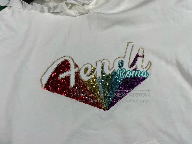 Fendi Fendi Sequined Letter Hoodie Size S / US 4 / IT 40 - 3 Thumbnail