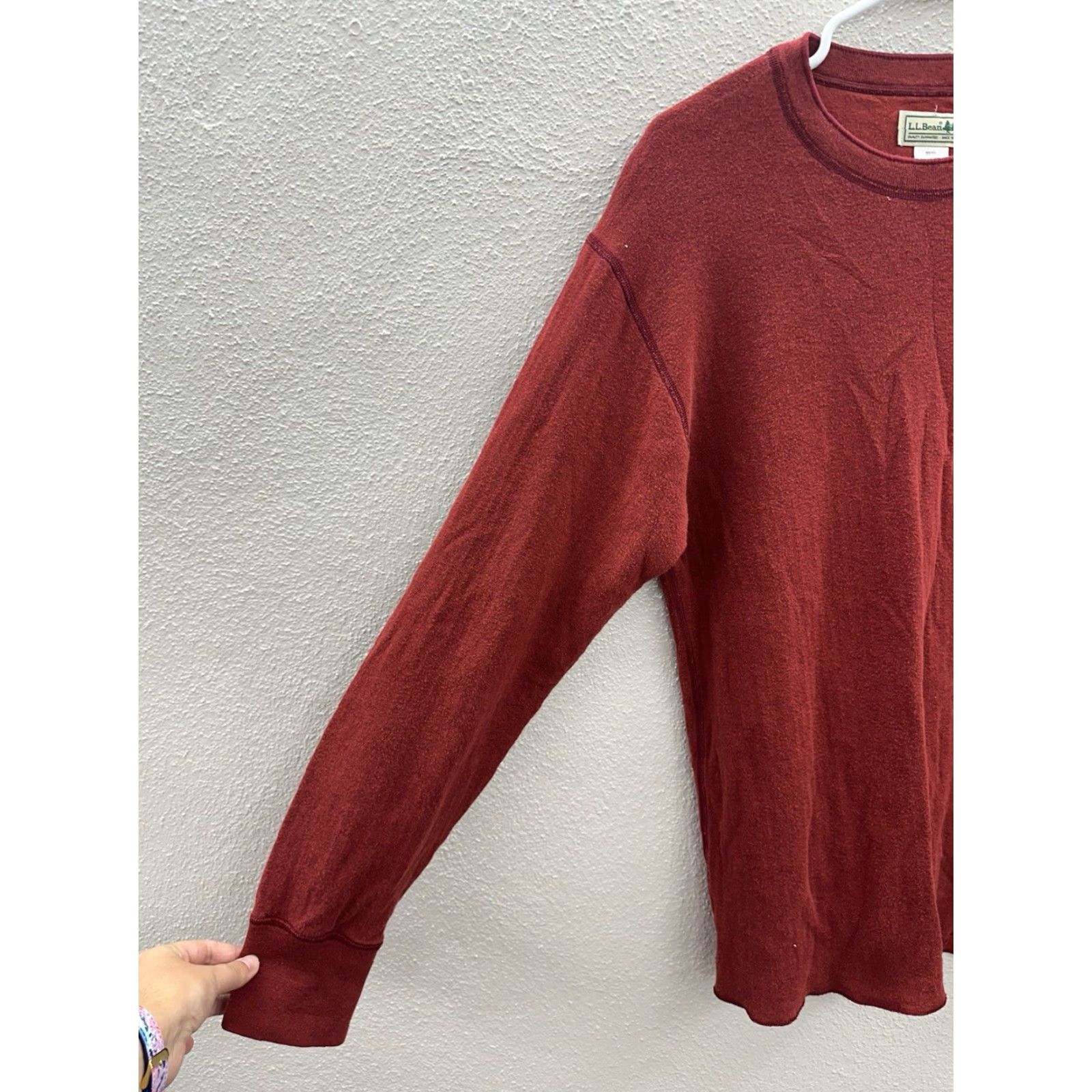 Vintage VINTAGE L.L. Bean Mens Shirt Red Long Sleeve Double Layered Cotton Wool VTG Shirt Mens Regular Red 80s 90s Clothing Mens Clothing Size US M / EU 48-50 / 2 - 2 Thumbnail