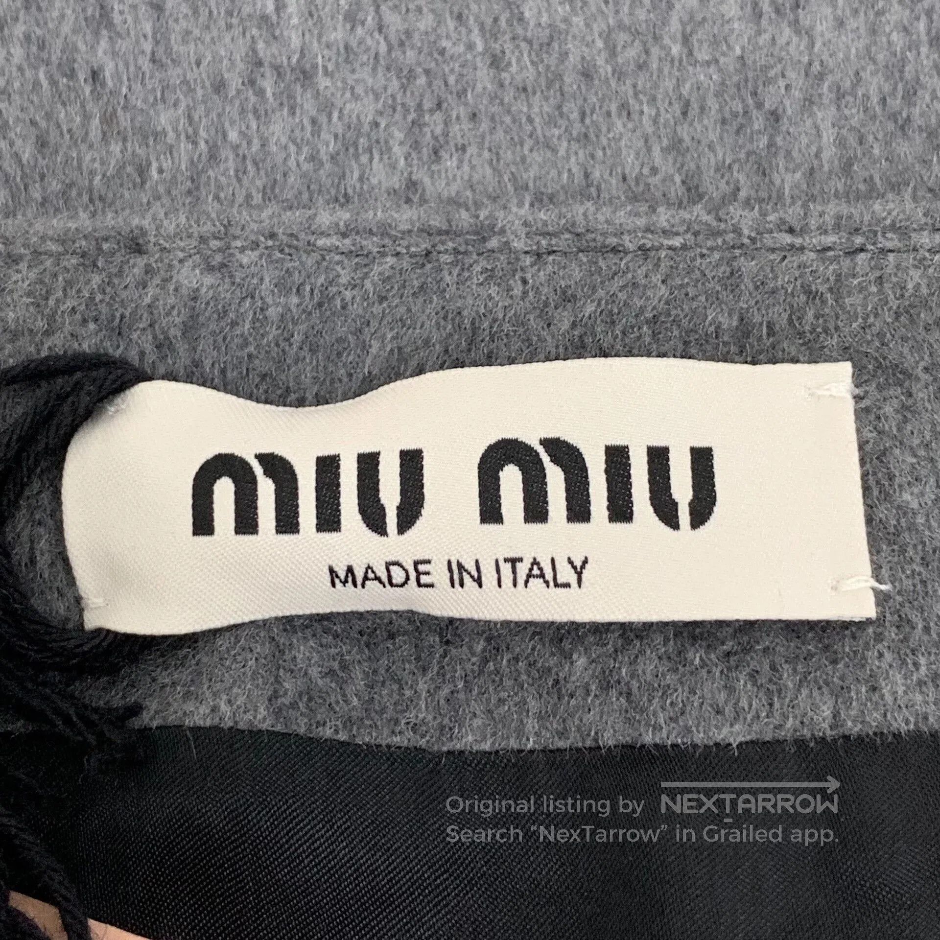 Miu Miu gray embroidered wool casual skirt by miu miu. Size US 38 / EU 54 - 5 Thumbnail