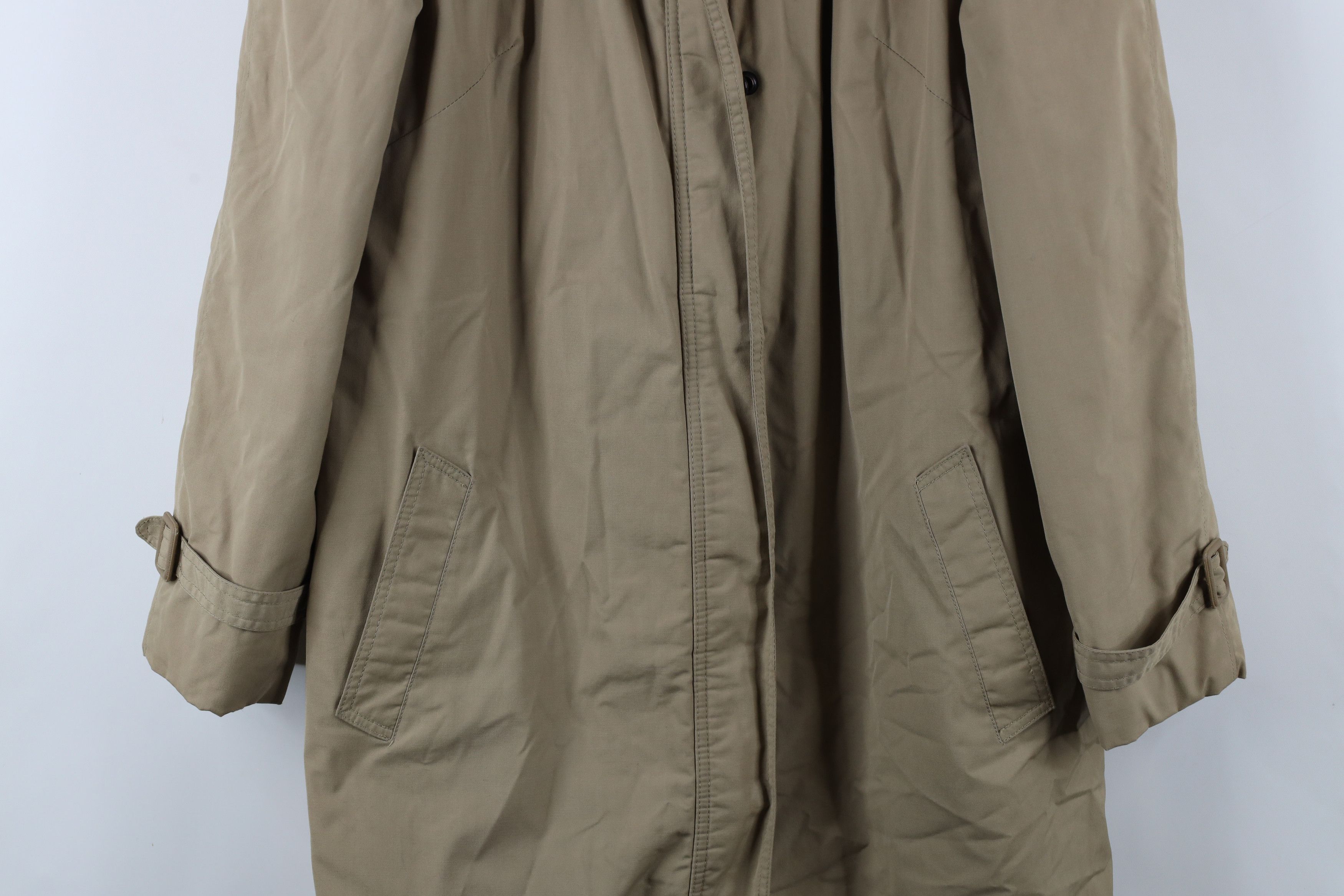 Vintage Vintage 70s Streetwear Fur Trim Hooded Trench Coat USA Size L / US 10 / IT 46 - 3 Thumbnail