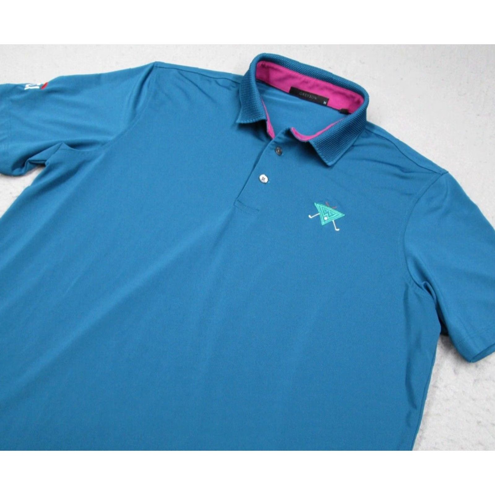 Vintage Greyson Polo Shirt Men M Blue Wolf Westwood Country Club LA Classic Golf Shirt Size US M / EU 48-50 / 2 - 2 Thumbnail