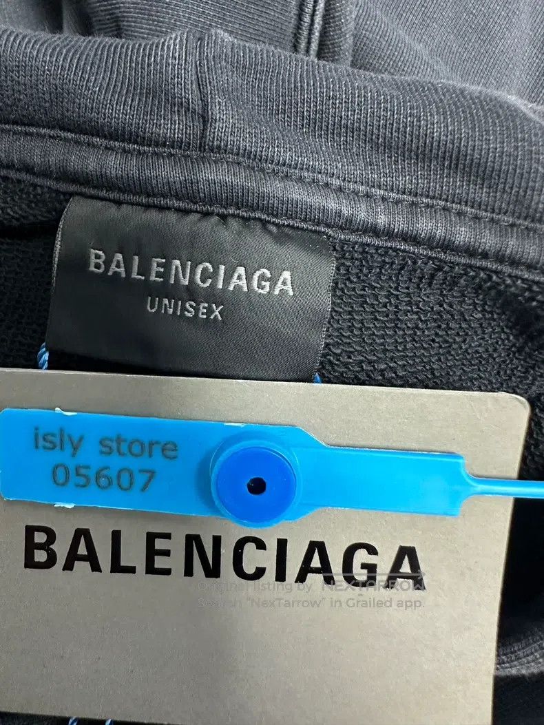 Balenciaga Balenciaga Letter Pattern Printed Hooded Long Sleeve Sweat Size US S / EU 44-46 / 1 - 4 Thumbnail