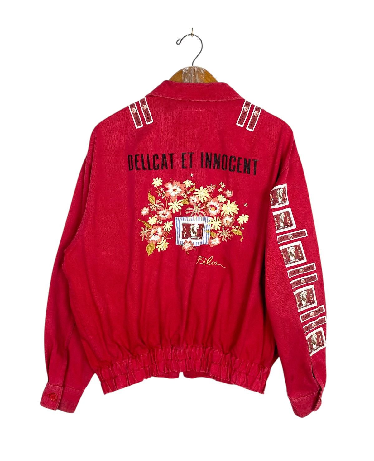Japanese Brand Rare‼️ Vintage Film Dispos Patchwork Bomber Jacket Size US M / EU 48-50 / 2 - 1 Thumbnail