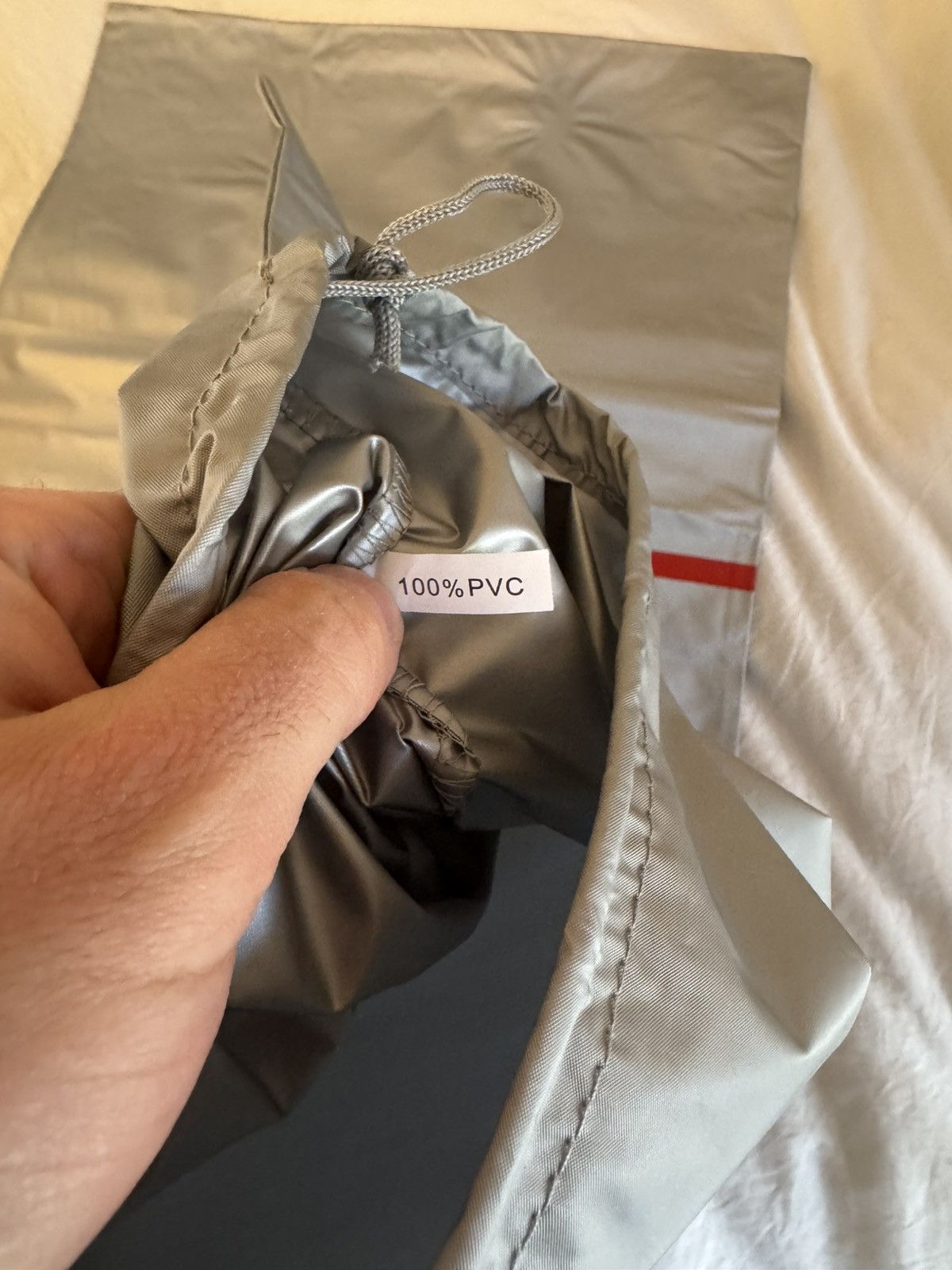 Prada Pair of Silver Nylon Prada Shoe Bags Size ONE SIZE - 6 Thumbnail