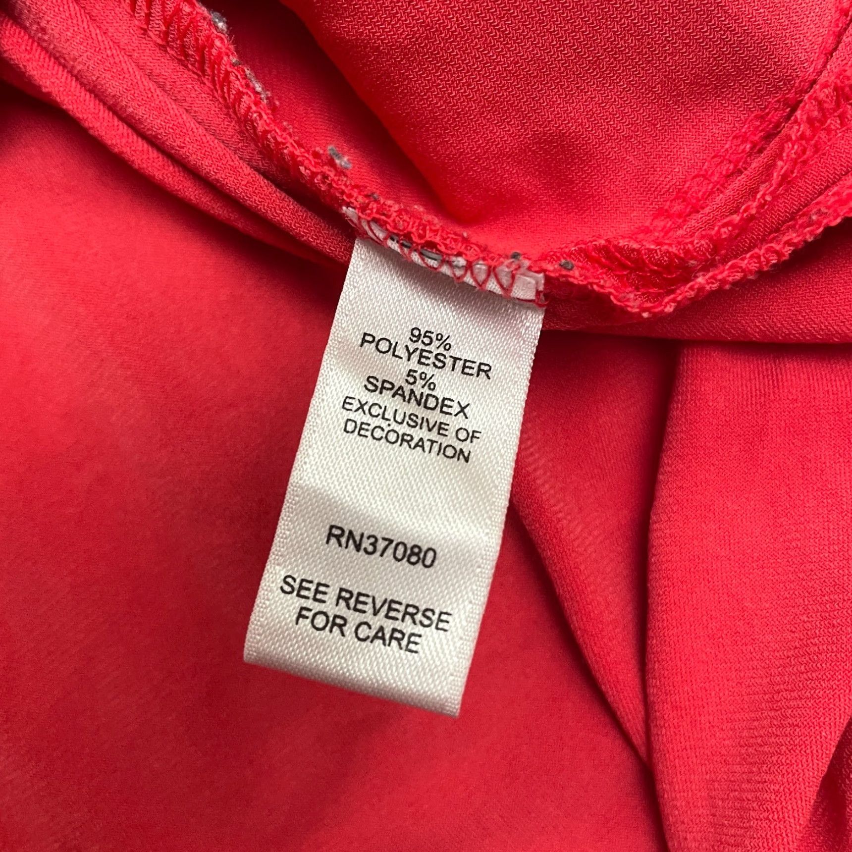 Vintage Cato Blouse Womens 20W Red Crew Neck Dolman Short Sleeve Knit Polyester Spandex Plus Size Top Casual VINTAGE(Camera note: not vintage) Size 3XL / US 20-22 - 5 Thumbnail
