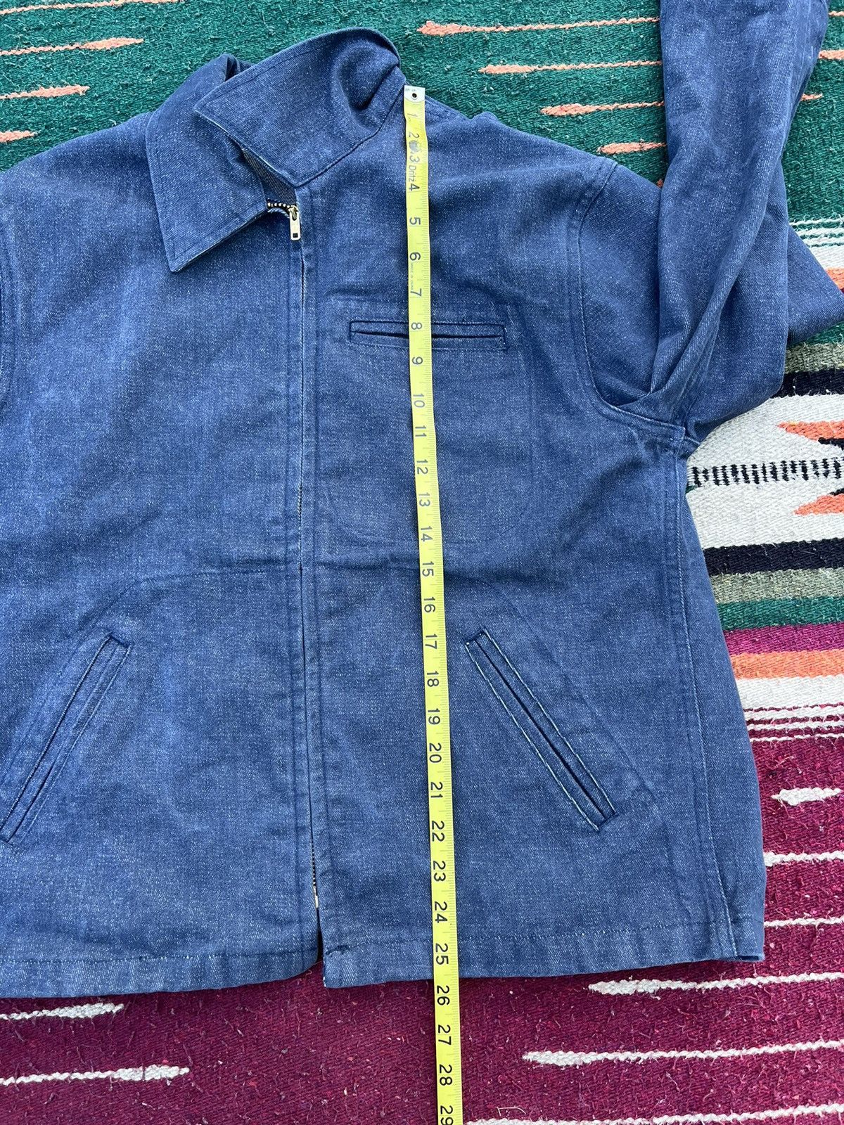 Japanese Brand Vintage 50’s indigo Denim Cropped RARE USN Size US M / EU 48-50 / 2 - 13 Thumbnail