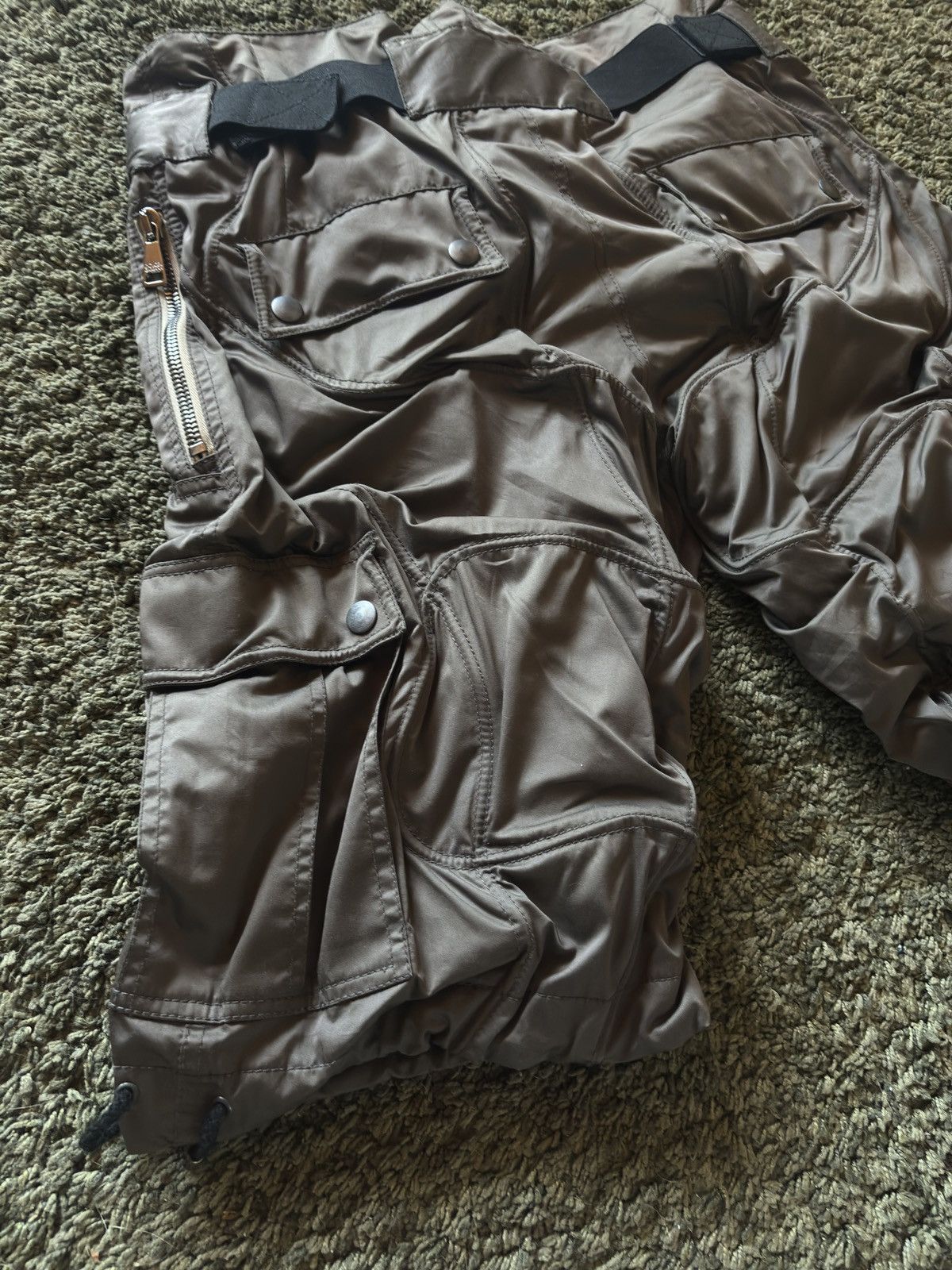 Dolce & Gabbana SS08 DOLCE & GABBANA WIRE WRINKLE SHORTS BONDAGE CARGO PANTS Size US 32 / EU 48 - 7 Thumbnail