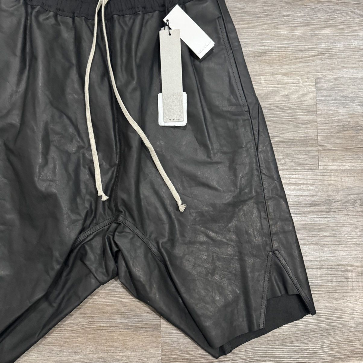 Rick Owens Rick Owens Basket Swingers Drawstring Leather Shorts Black Size US 38 / EU 54 - 4 Thumbnail