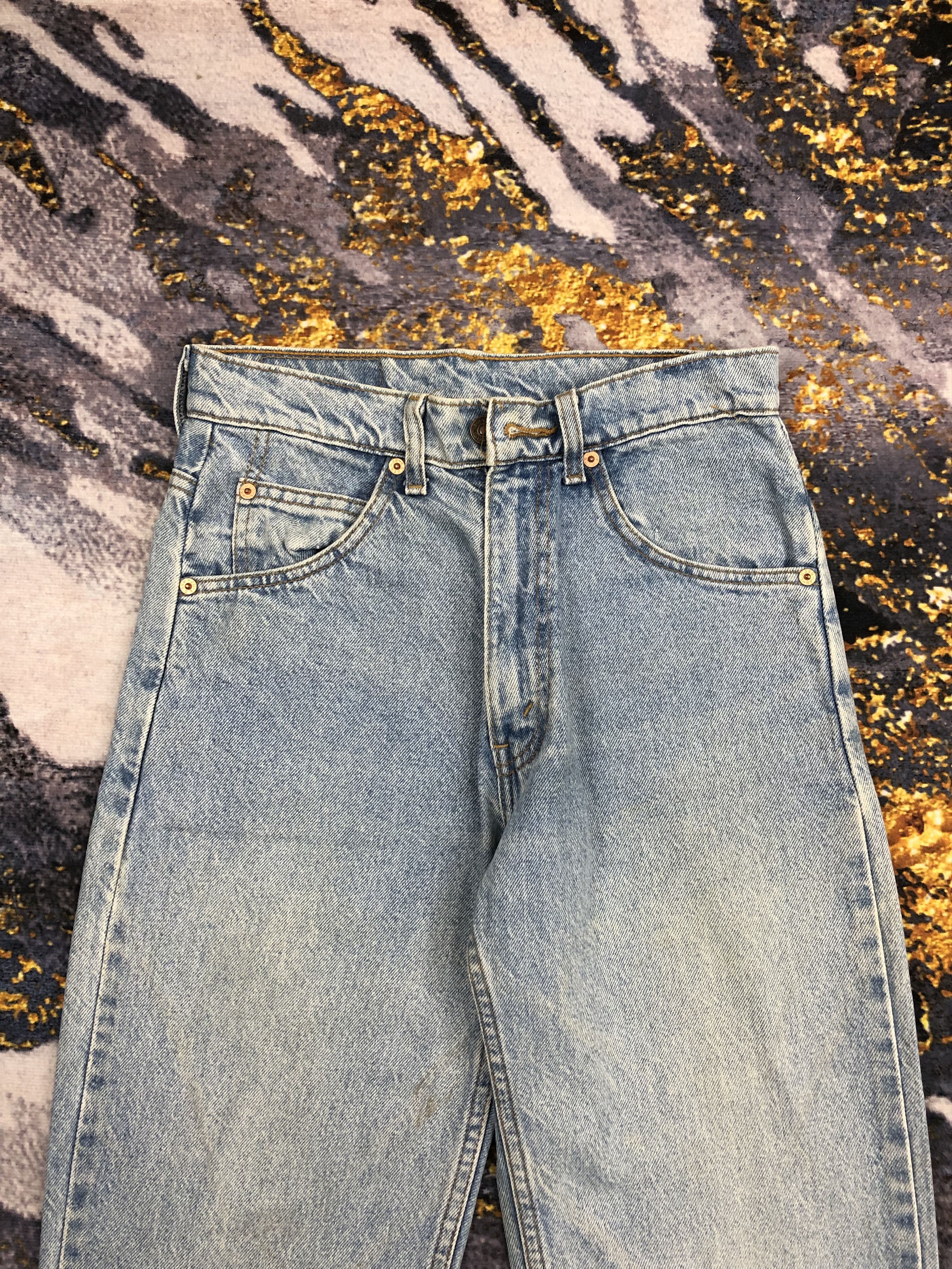 Levi's Vintage 90s Levis 610 Orange Tab Jeans DPP0169 Size US 27 - 2 Thumbnail