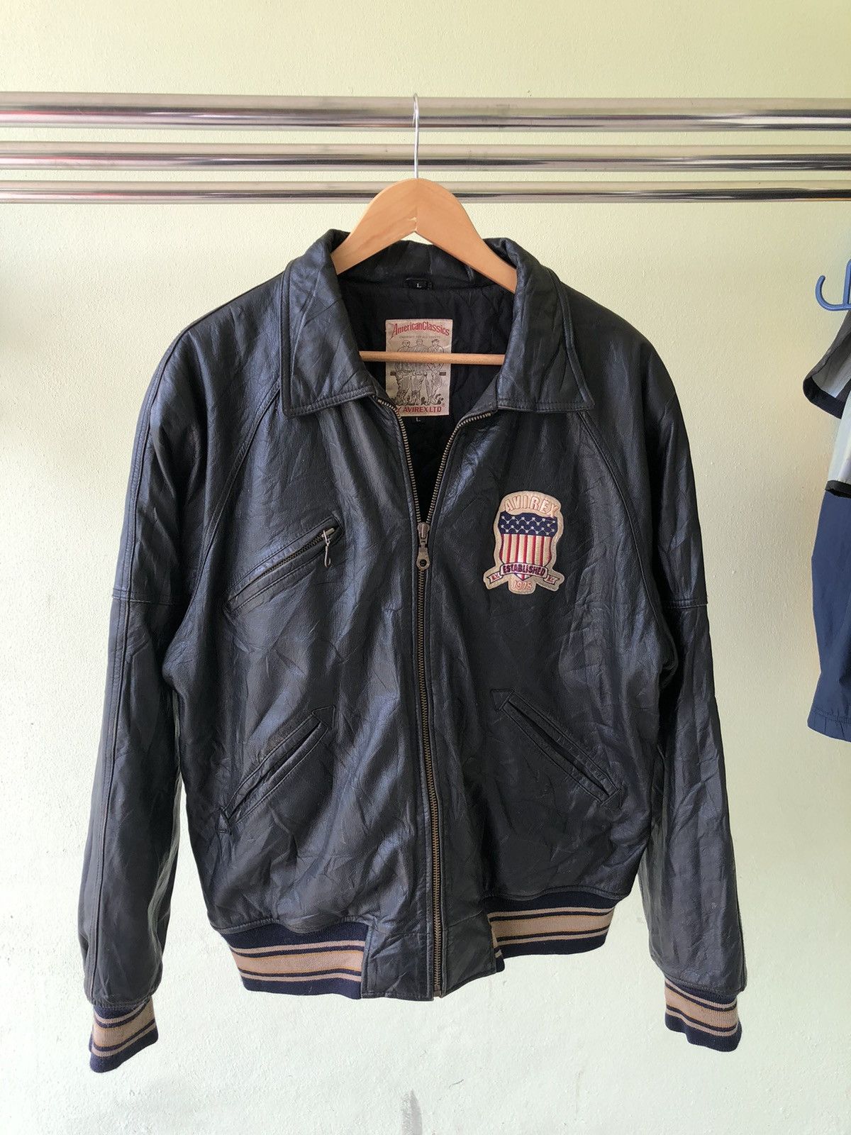 Avirex × Rap Tees 🔥 RARE VINTAGE ICON AVIREX VARSITY LEATHER JACKET Size US L / EU 52-54 / 3 - 6 Thumbnail
