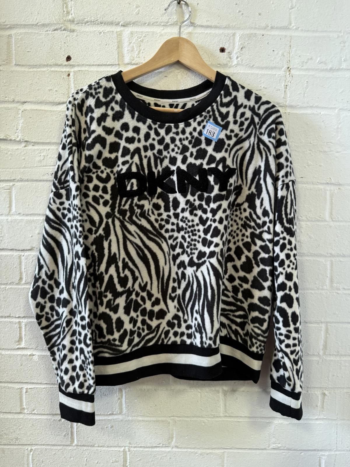 DKNY DKNY Black and White Animal Print Sweater Size L / US 10 / IT 46 - 1 Thumbnail