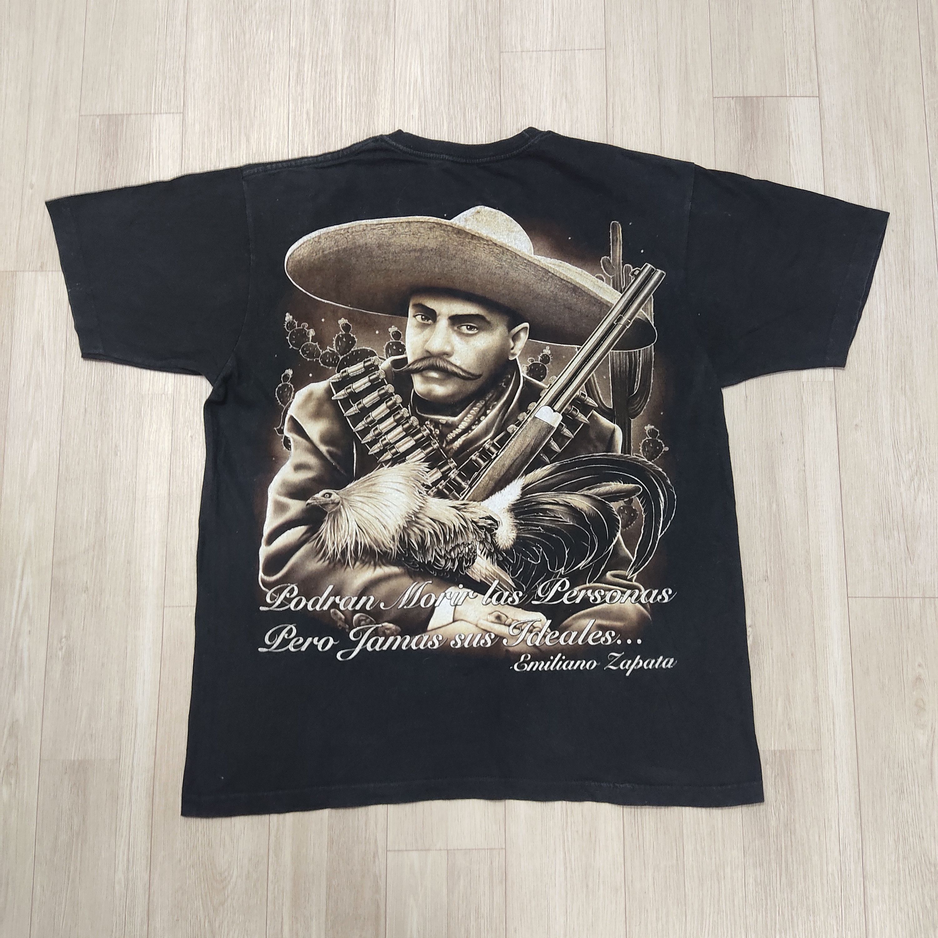 Mexicana EMILIANO ZAPATA Mexican Revolution OVP Portrait T-shirt Size US L / EU 52-54 / 3 - 6 Thumbnail