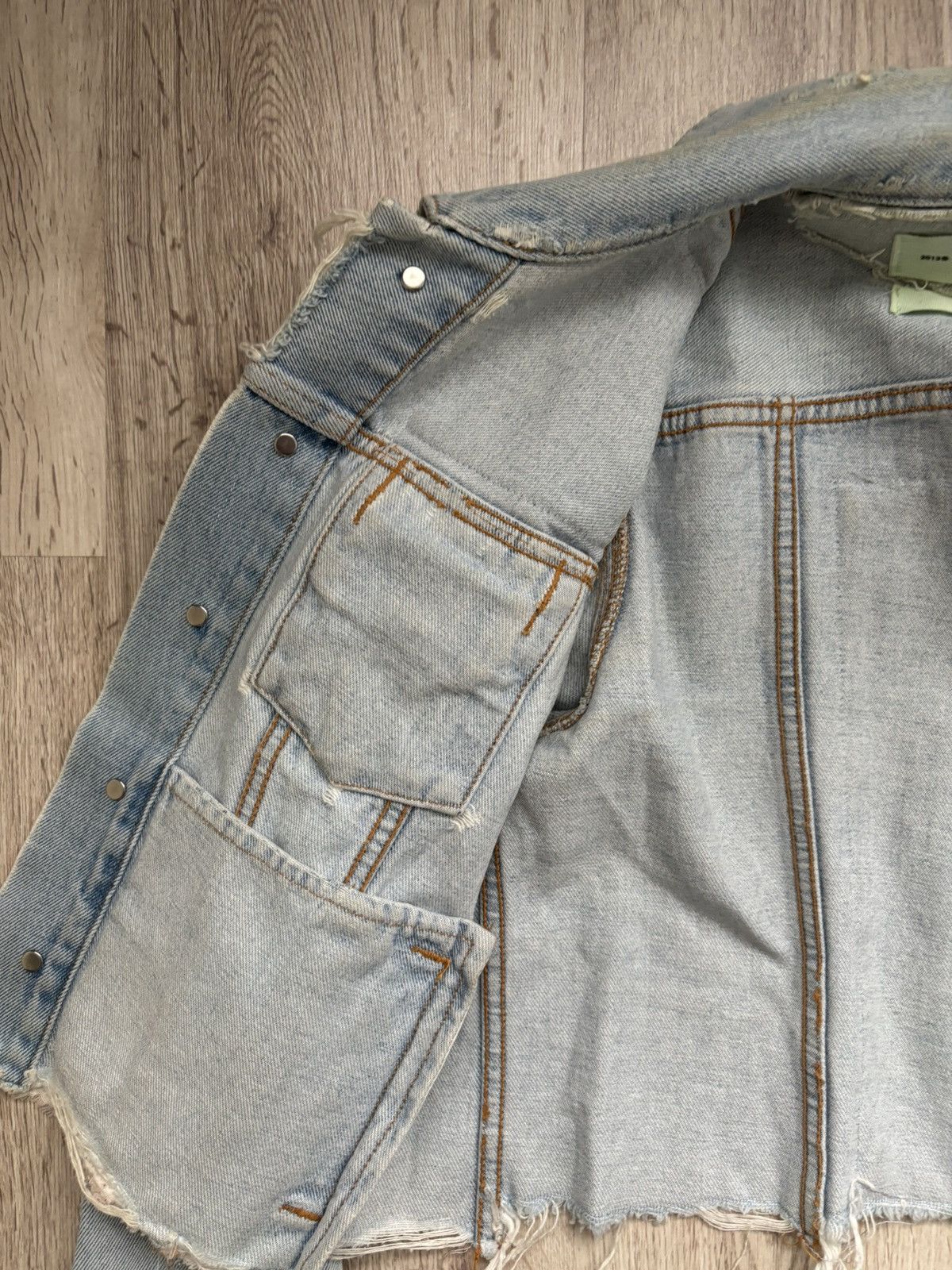 Off-White OFF-WHITE C/O VIRGIL ABLOH CHECKERED DENIM JACKET size 40 Size L / US 10 / IT 46 - 13 Thumbnail