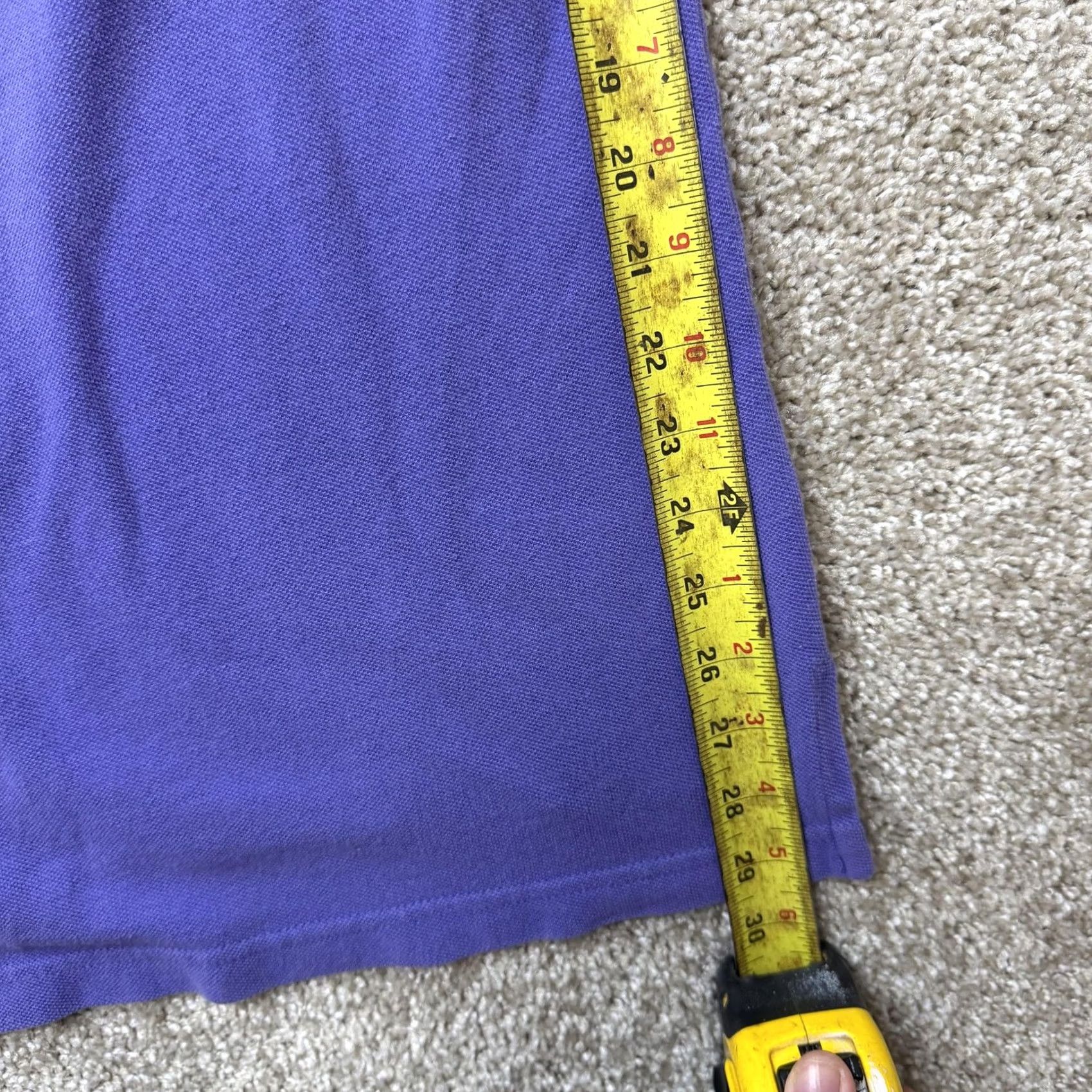 Izod VINTAGE IZOD Polo Shirt Mens M Purple Solid Cotton Short Sleeve Casual Knit Size US M / EU 48-50 / 2 - 7 Thumbnail