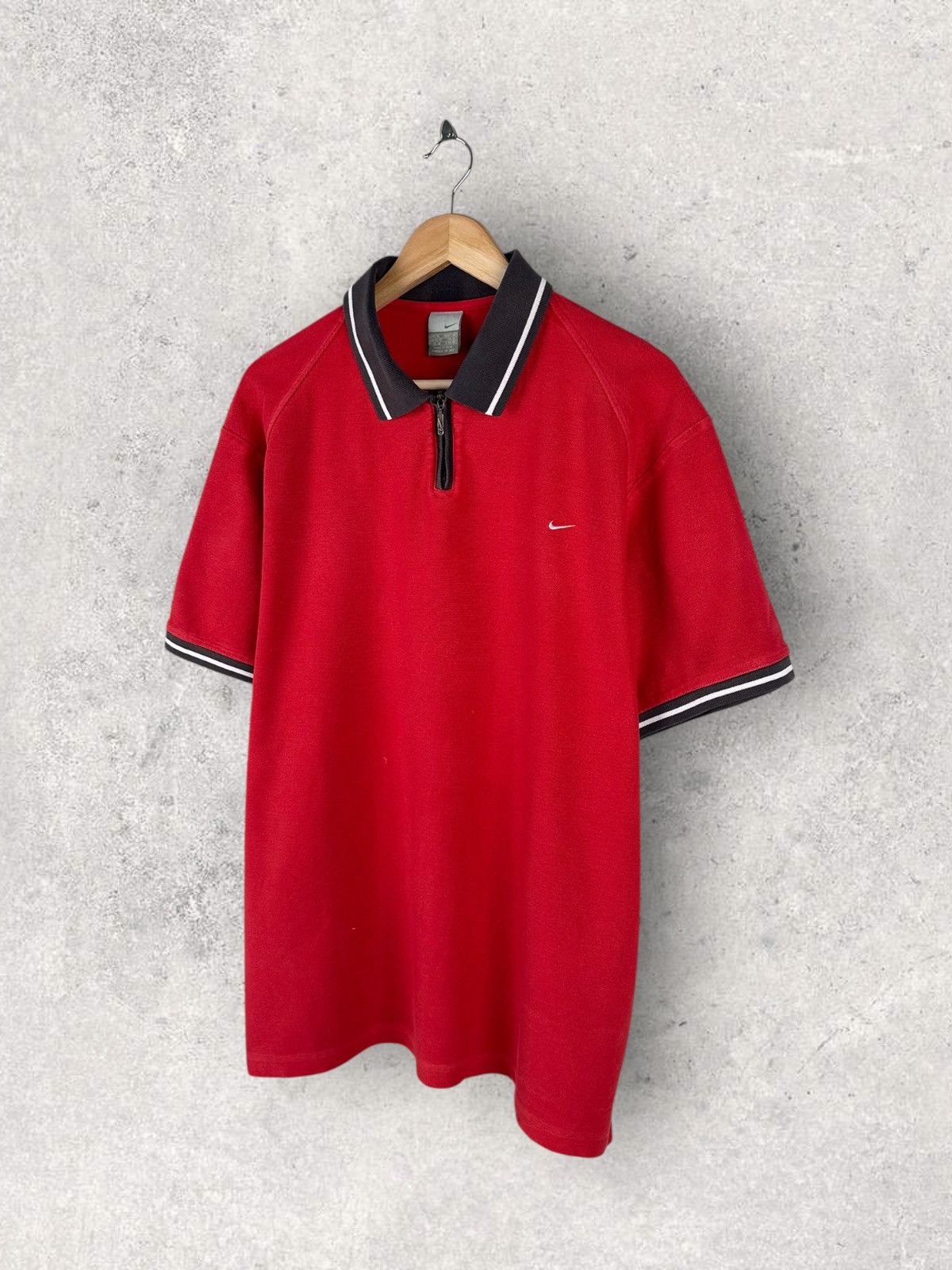 Nike 2000s Vintage Nike Hafl Zip Polo Shirt Oversized Size US XL / EU 56 / 4 - 1 Thumbnail