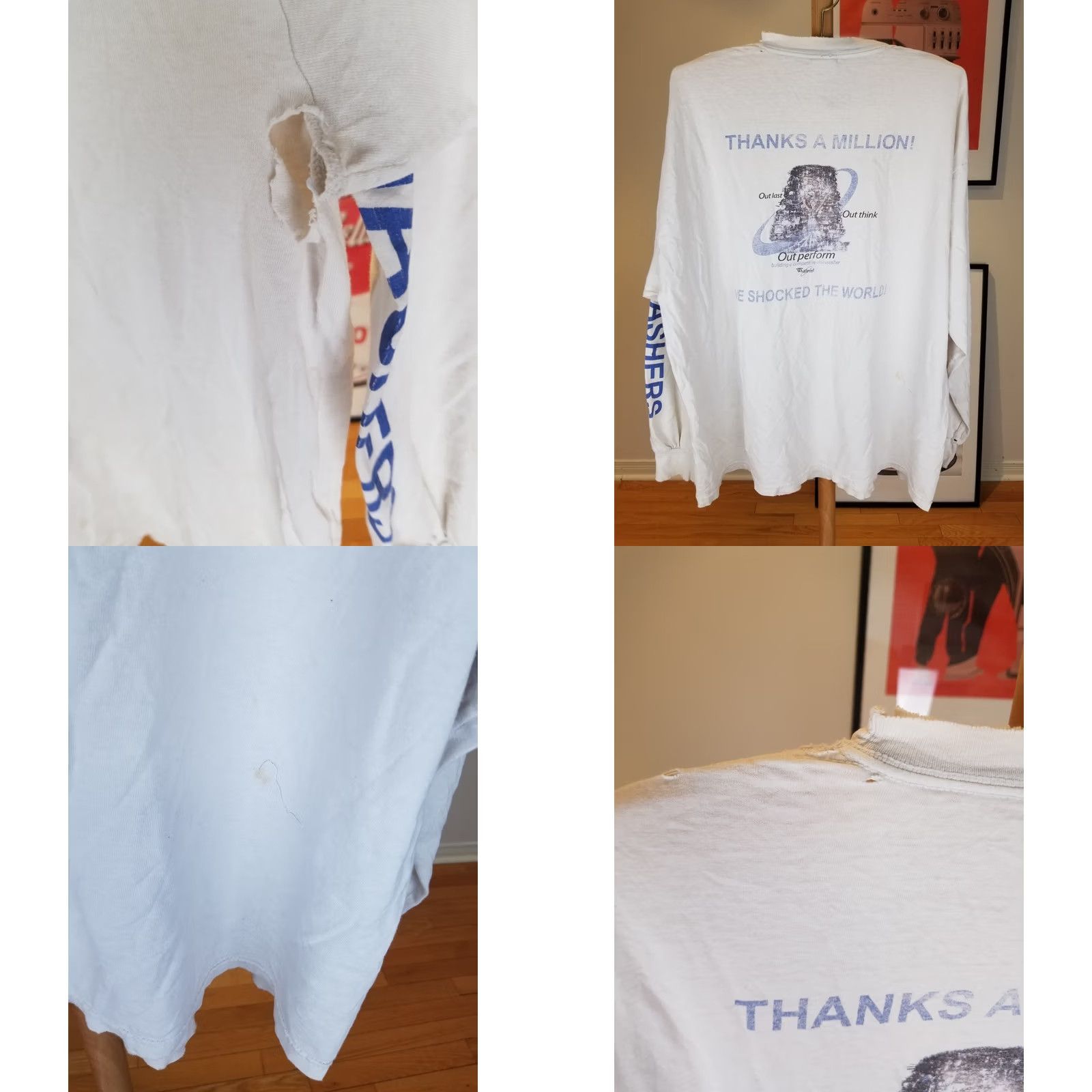 Vintage VINTAGE WHIRPOOL DISHWASHER DISTRESSED WORN LONG SLEEVE T-SHIRT XXL Shirt Men White 2002 Size US XXL / EU 58 / 5 - 10 Thumbnail