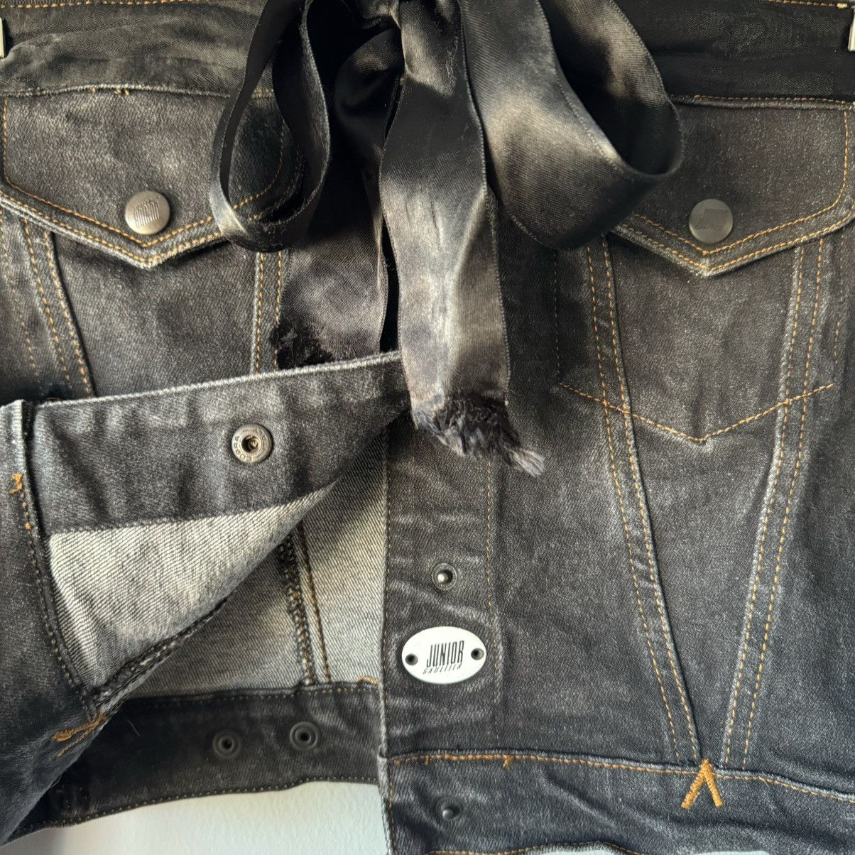 Jean Paul Gaultier Vintage 90s Gaultier Junior Off Shoulder Jacket Denim Top Size M / US 6-8 / IT 42-44 - 7 Thumbnail