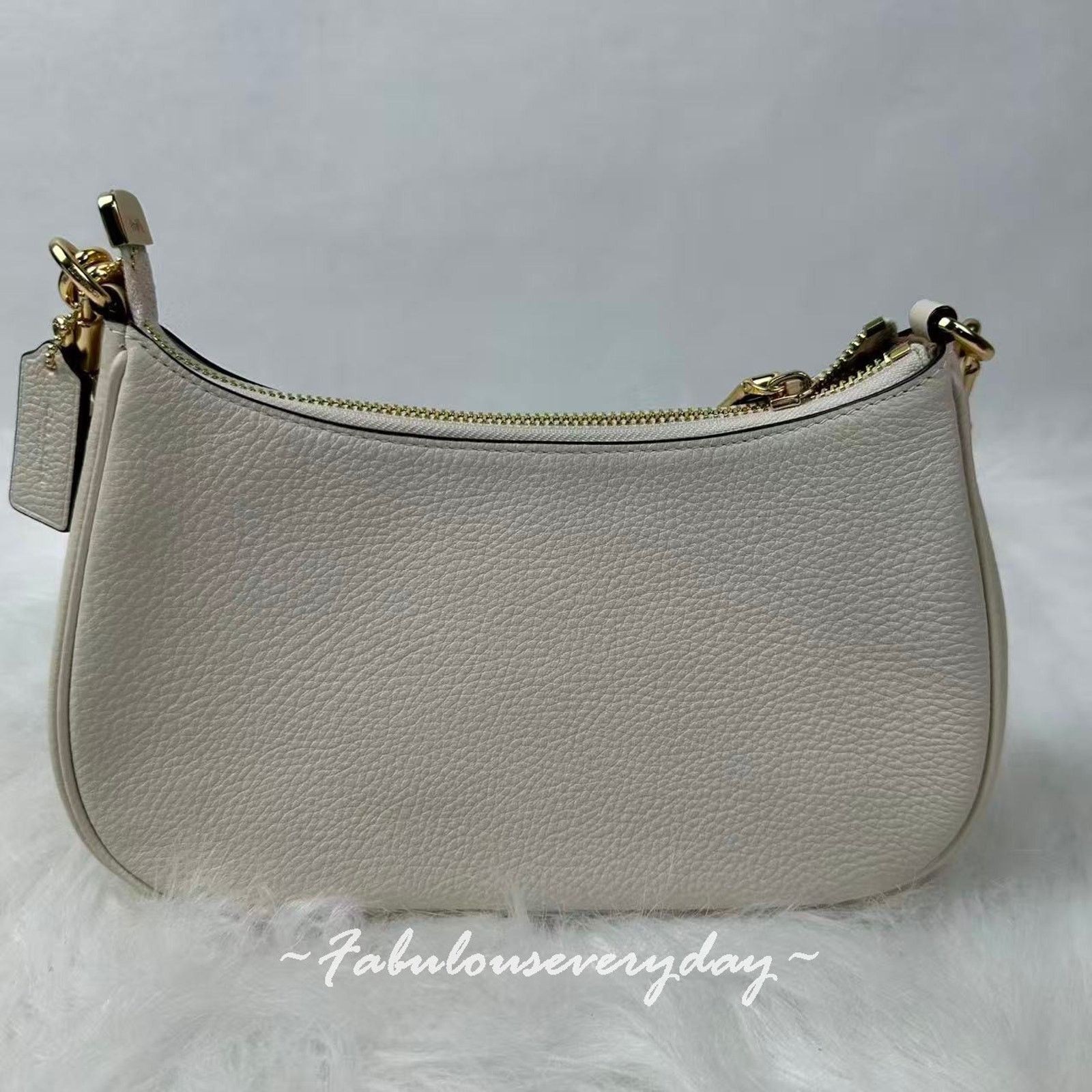 Coach Coach Teri Shoulder/Crossbody Bag In Leather/Gold/Chalk Size ONE SIZE - 3 Thumbnail