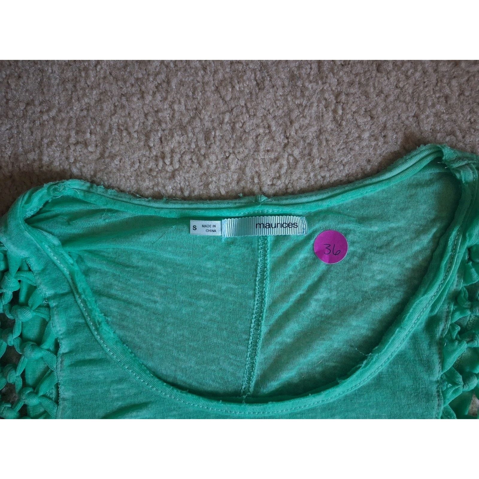 Maurice Lacroix maurices Green Crochet Accent Sleeveless Tank Top S Size S / US 4 / IT 40 - 2 Thumbnail