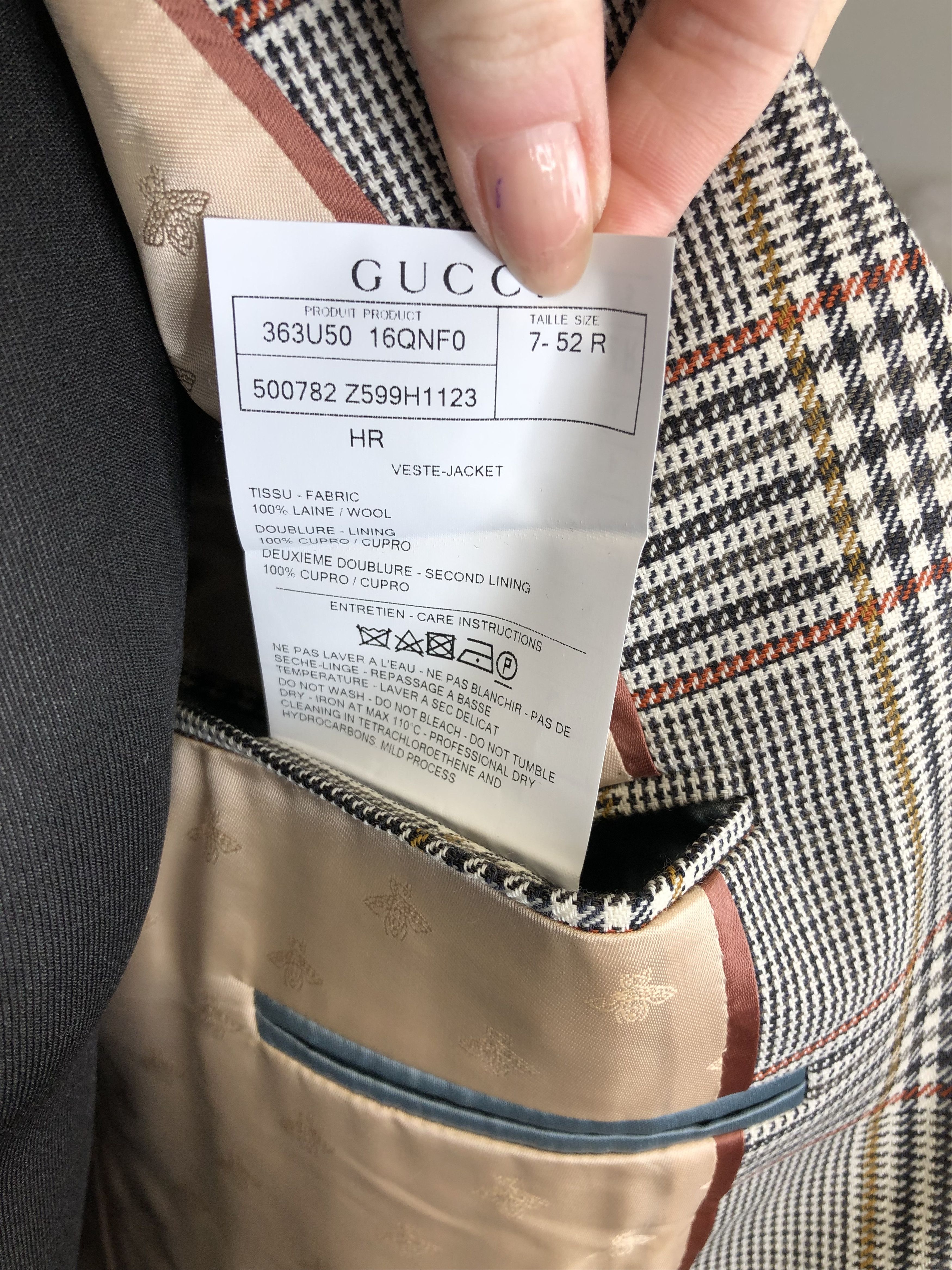Gucci Gucci Men's 3 Piece Suit Size 50R - 6 Thumbnail