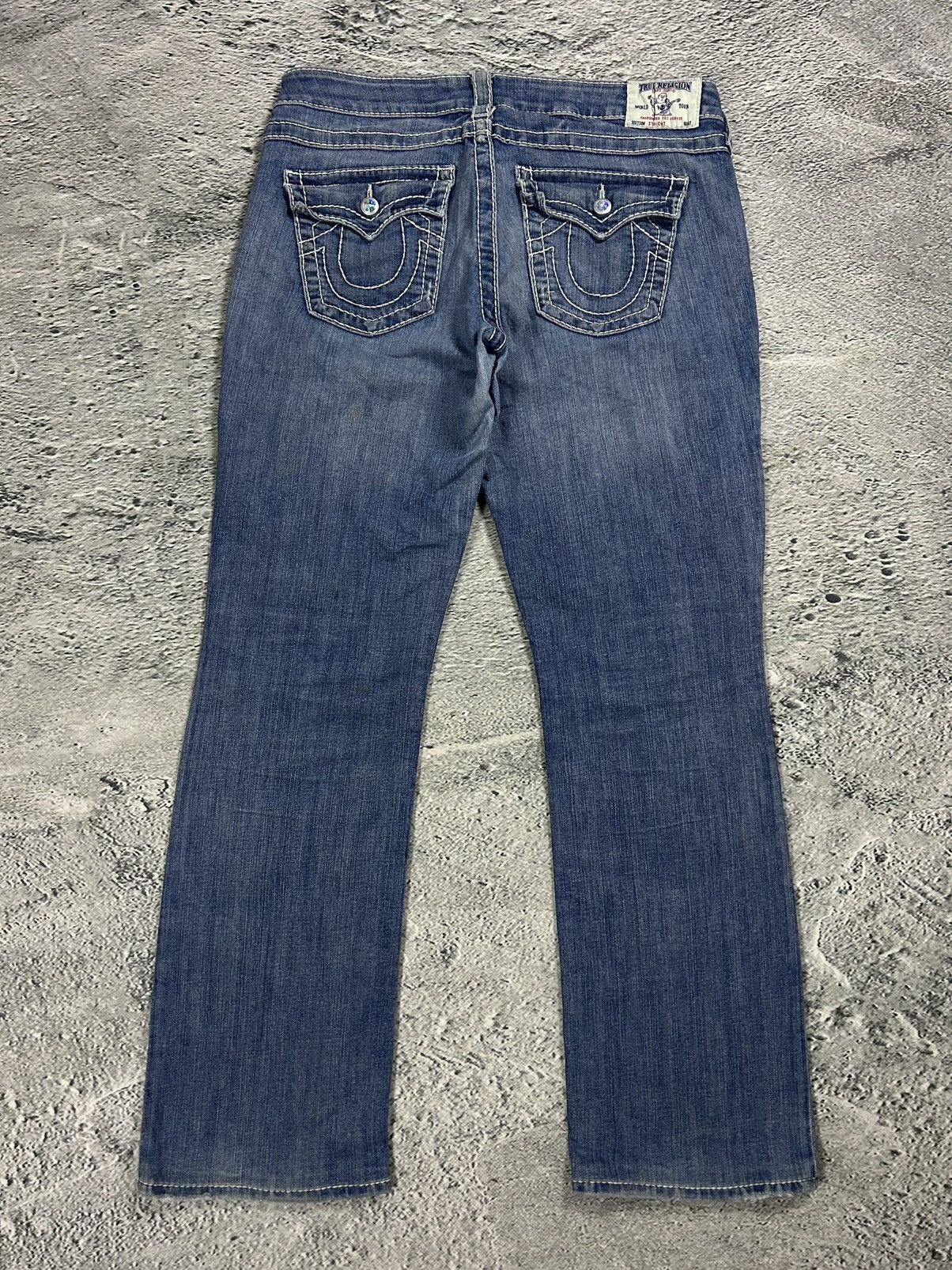 True Religion True Religion jeans swarovski rhinestones white stitching Size 31" - 1 Thumbnail