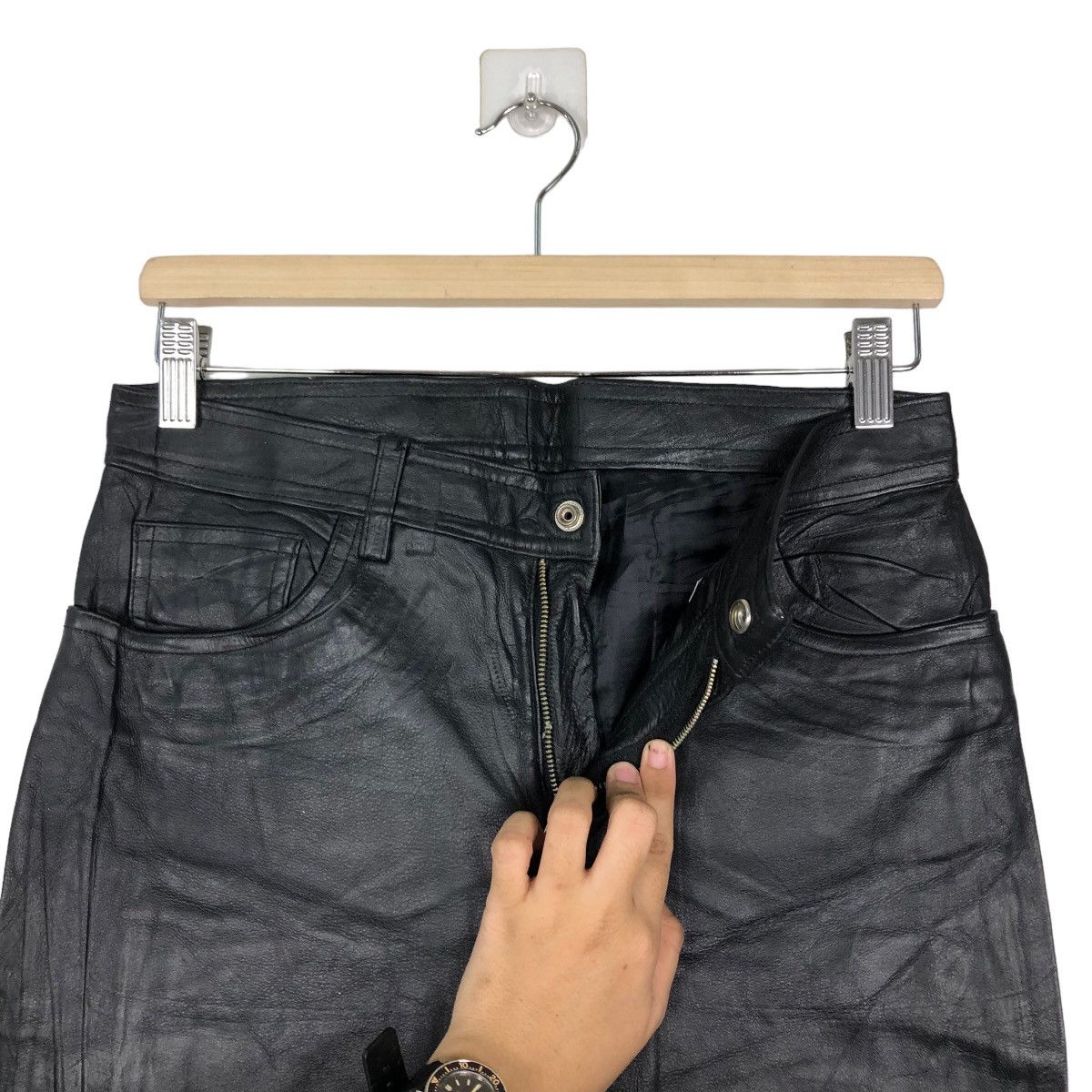 Genuine Leather 🔥Rare Genuine Leather Work Pants Union Made by Method Japan Size US 29 - 9 Thumbnail