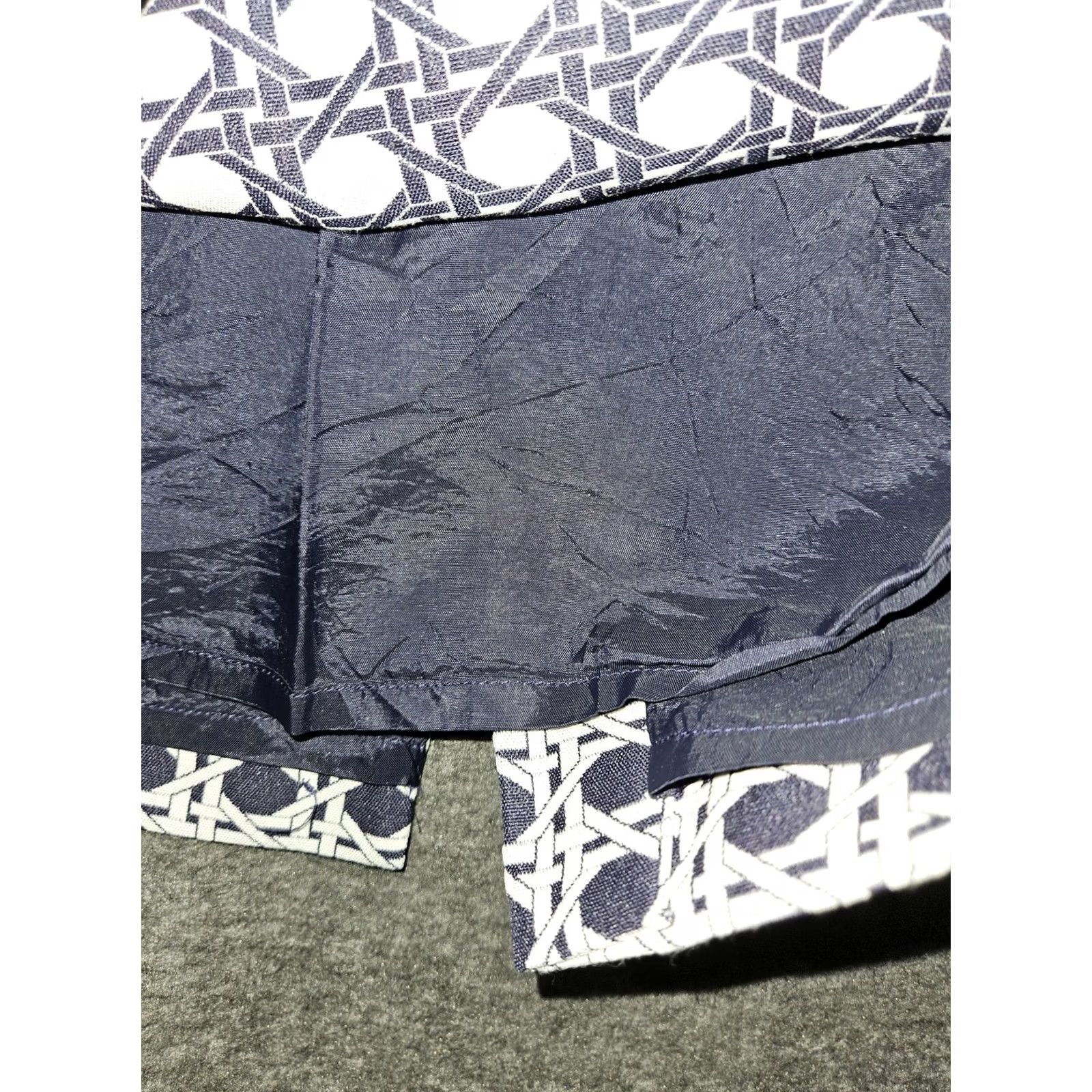 Banana Republic Banana Republic Womens 6 Knee Length Navy White Geometric Lined Pencil Workwear Skirt Size 28" / US 6 / IT 42 - 6 Thumbnail