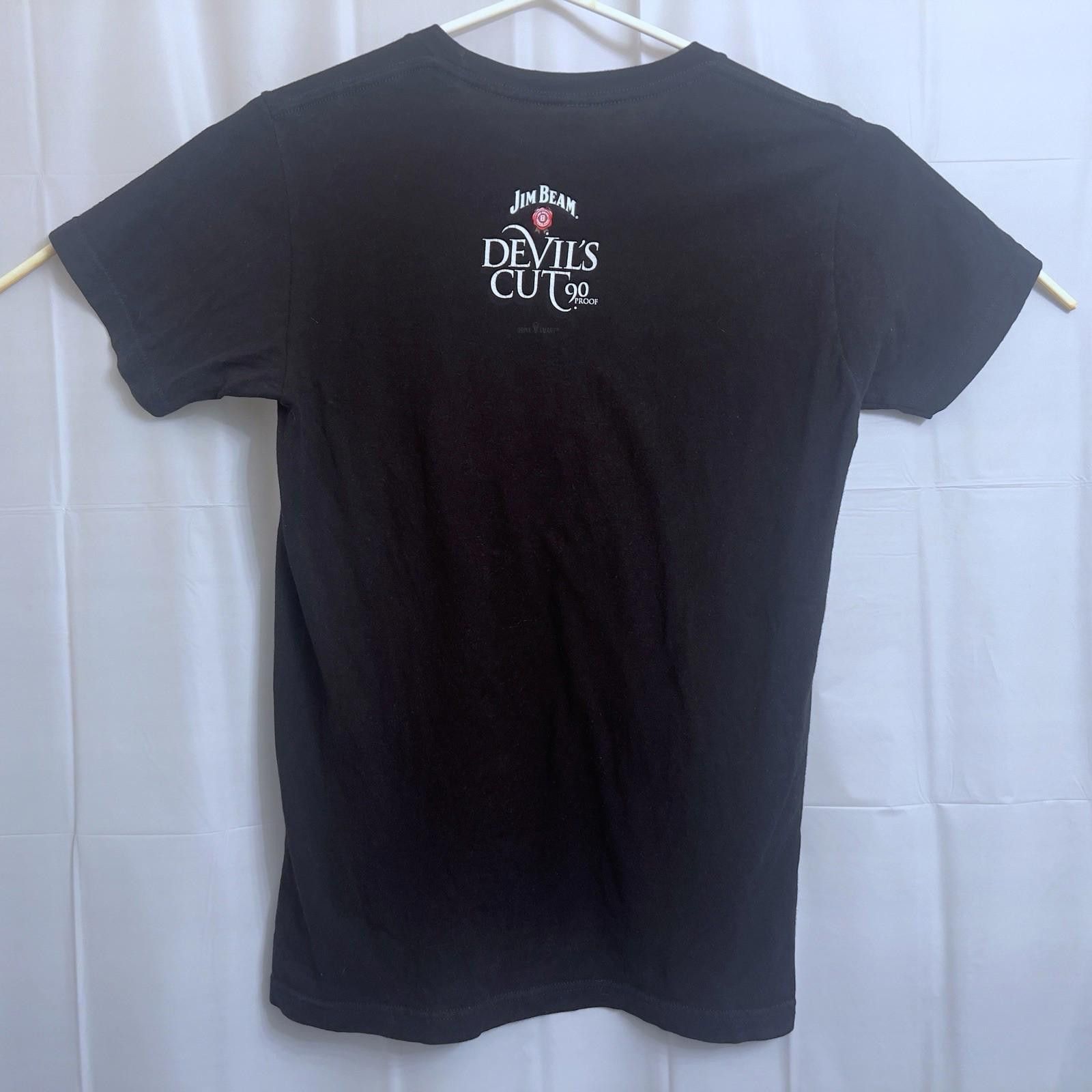 Tultex Jim Beam Devil's Cut Promo T-Shirt Women's Small Black / Red Size S / US 4 / IT 40 - 3 Thumbnail