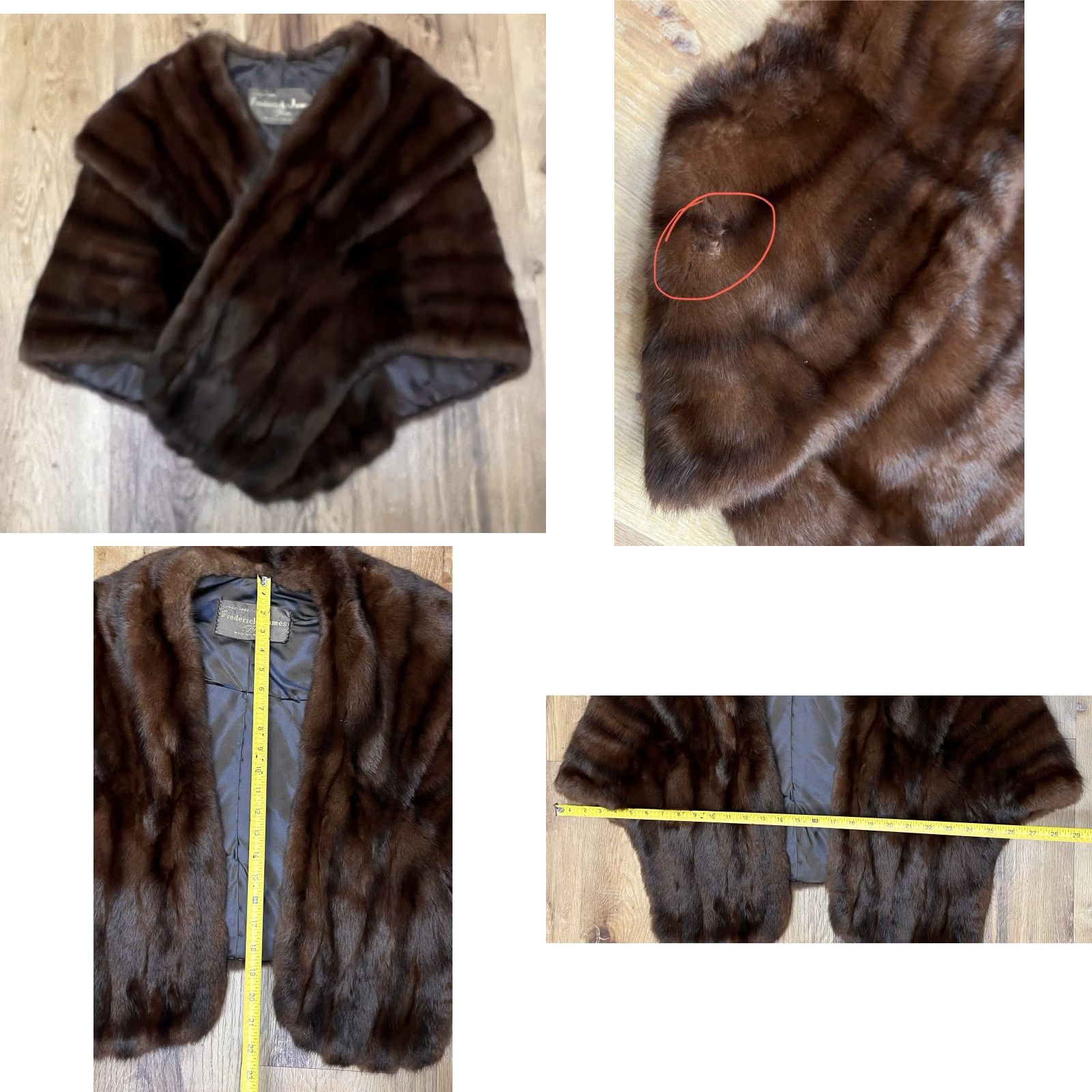 Vintage VINTAGE Frederick James Furs Brown Mink Stole Cape Shawl Women Mink Stole Eveningwear Size ONE SIZE - 8 Thumbnail